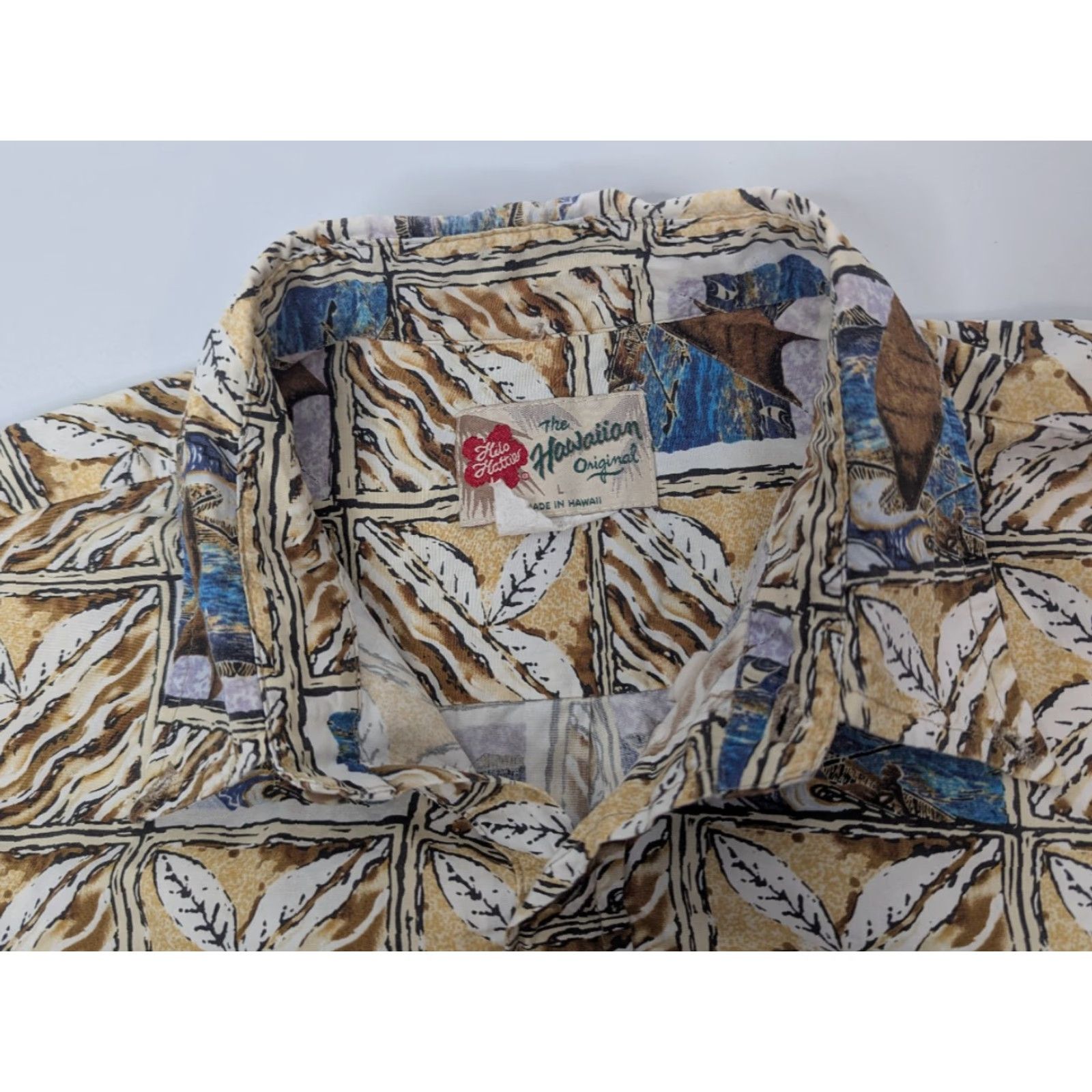Hilo Hattie VINTAGE Hilo Hattie Hawaiian Shirt Mens Large Canoe Sail Half Button Polo Pullover Size US L / EU 52-54 / 3 - 6 Thumbnail