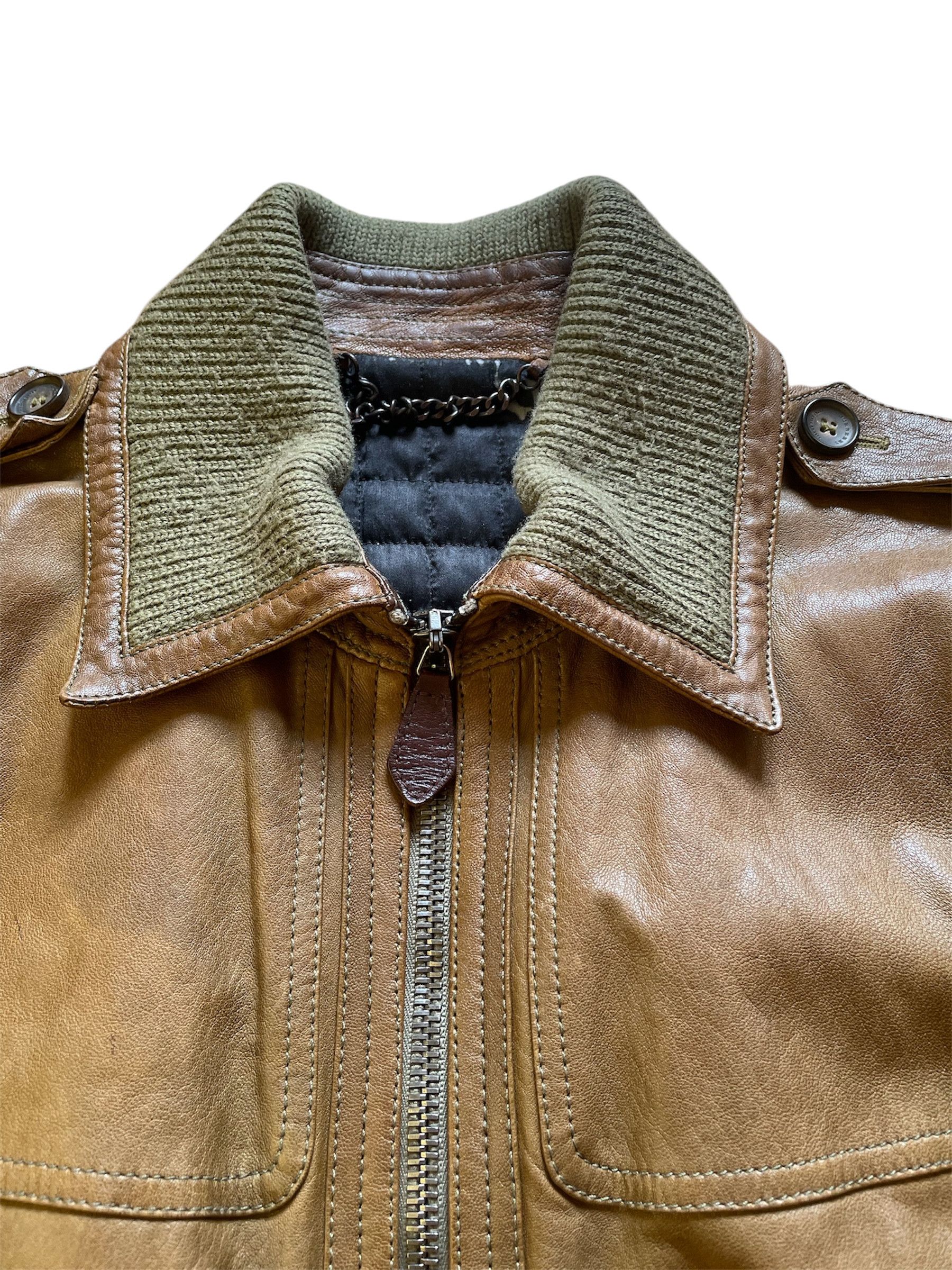 Burberry Burberry Leather Avirex Bomber Jacket Size US L / EU 52-54 / 3 - 3 Thumbnail