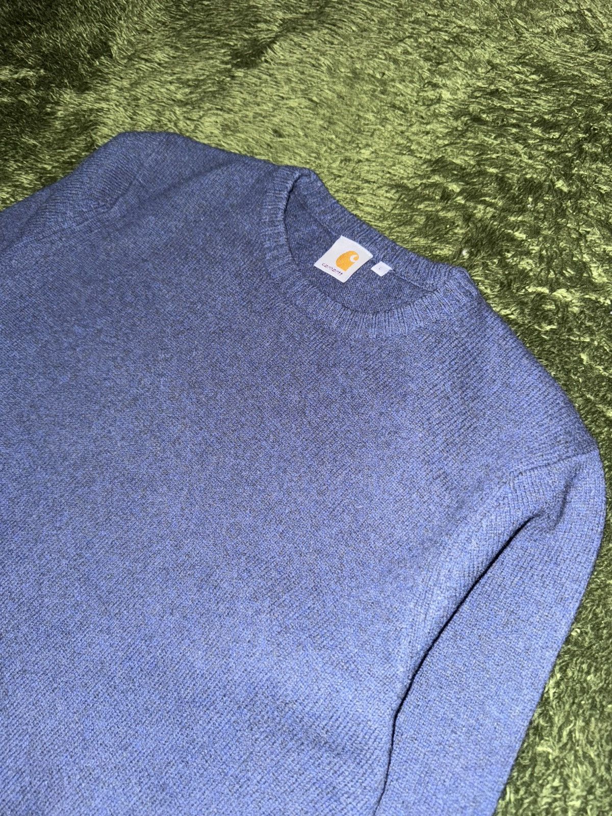 Carhartt Wip [L] Carhartt WIP Two-Tone WELCH Sweater Knit Navy / Grey Size US L / EU 52-54 / 3 - 2 Thumbnail