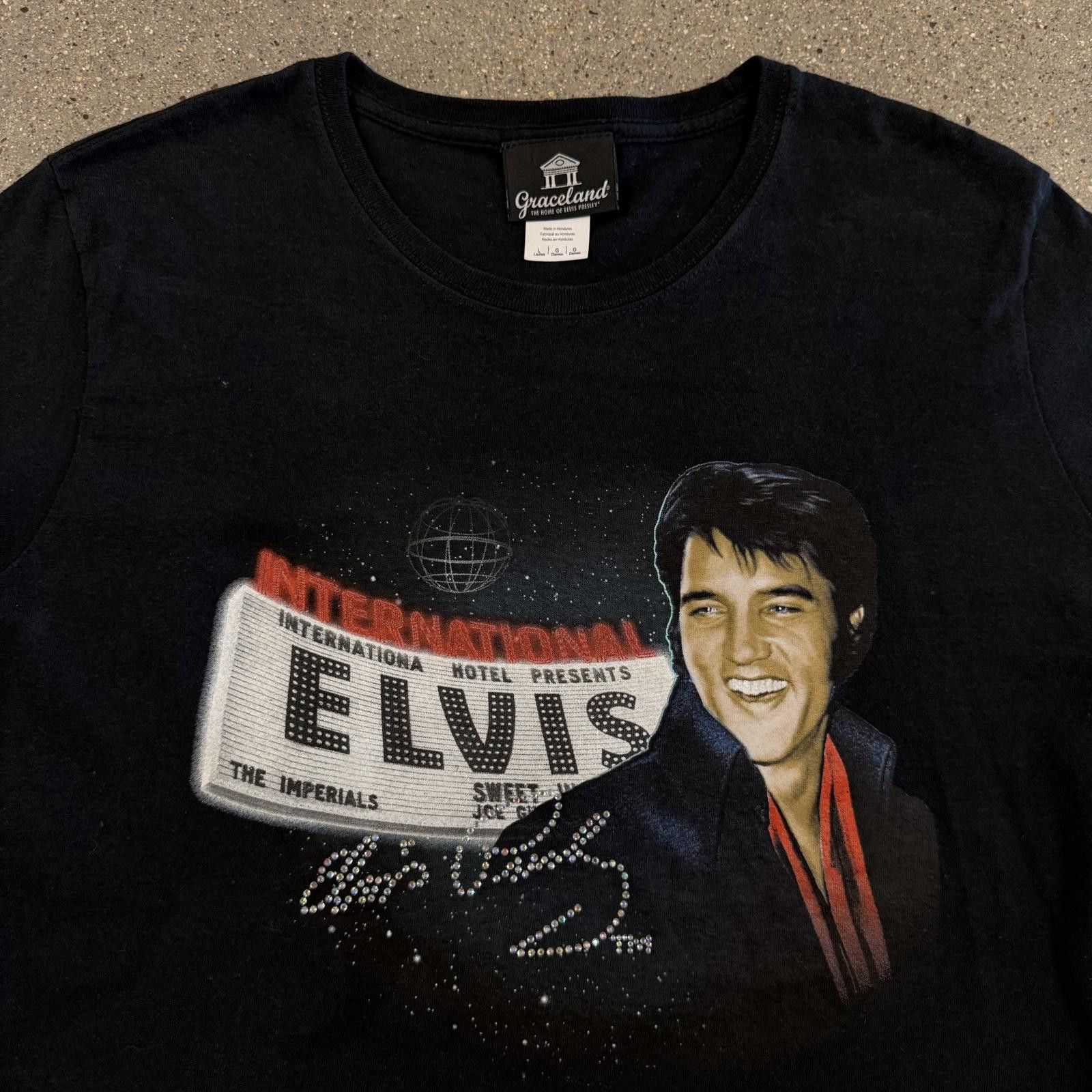Designer Official Graceland Elvis Presley Rhinestone Shirt Women's L Size L / US 10 / IT 46 - 2 Thumbnail
