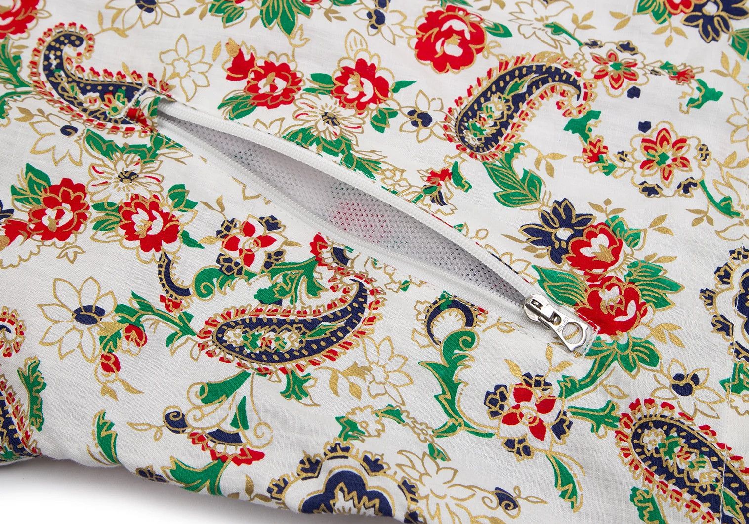 Junya Watanabe Colorful Paisley Print Anorak Jacket in White Green Red Size US S / EU 44-46 / 1 - 10 Thumbnail