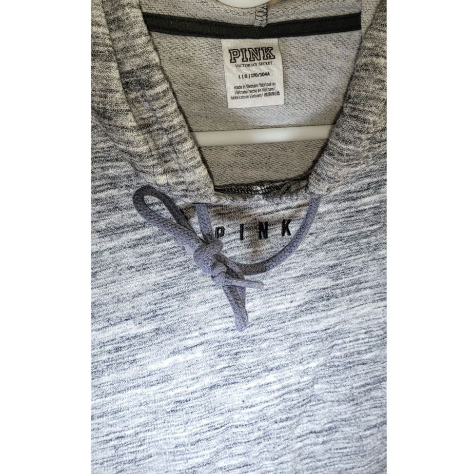 Victoria's Secret Victoria’s Secret PINK Grey Crop Hoodie Pullover Size L Size L / US 10 / IT 46 - 5 Thumbnail