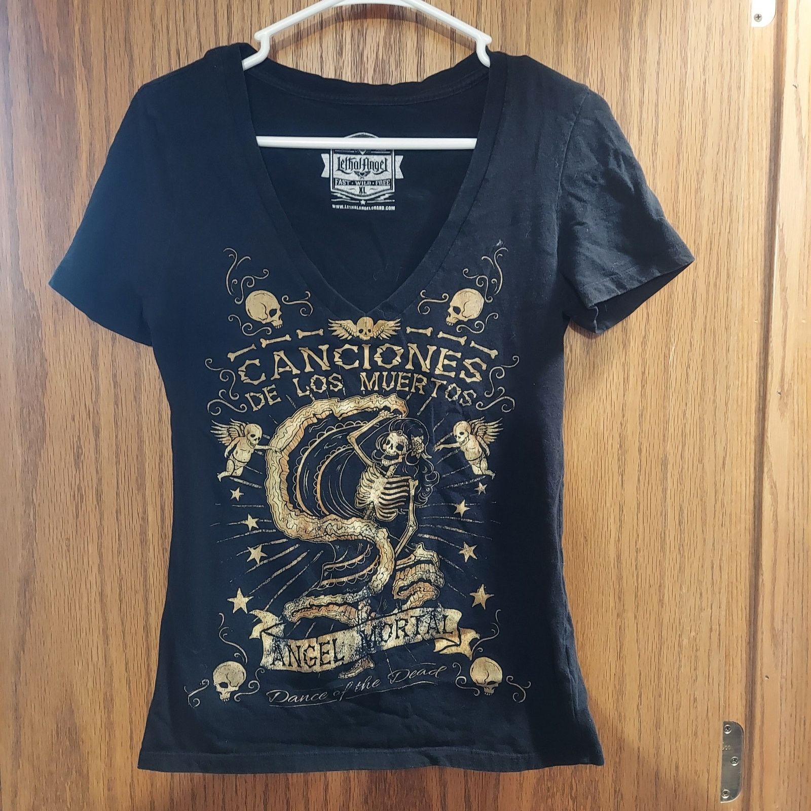 Other Lethal Threat Women's Shirt (Dance Of The Dead V Neck Size L / US 10 / IT 46 - 1 Thumbnail