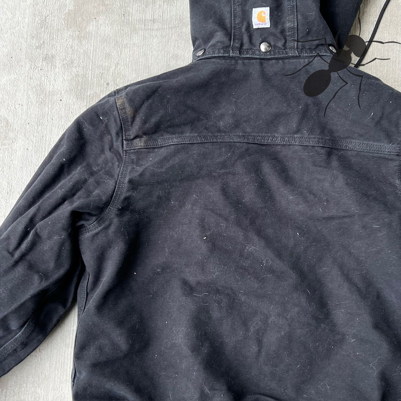 Carhartt × Vintage Carhartt WOMENS black hooded work wear jacket Size US L / EU 52-54 / 3 - 5 Thumbnail