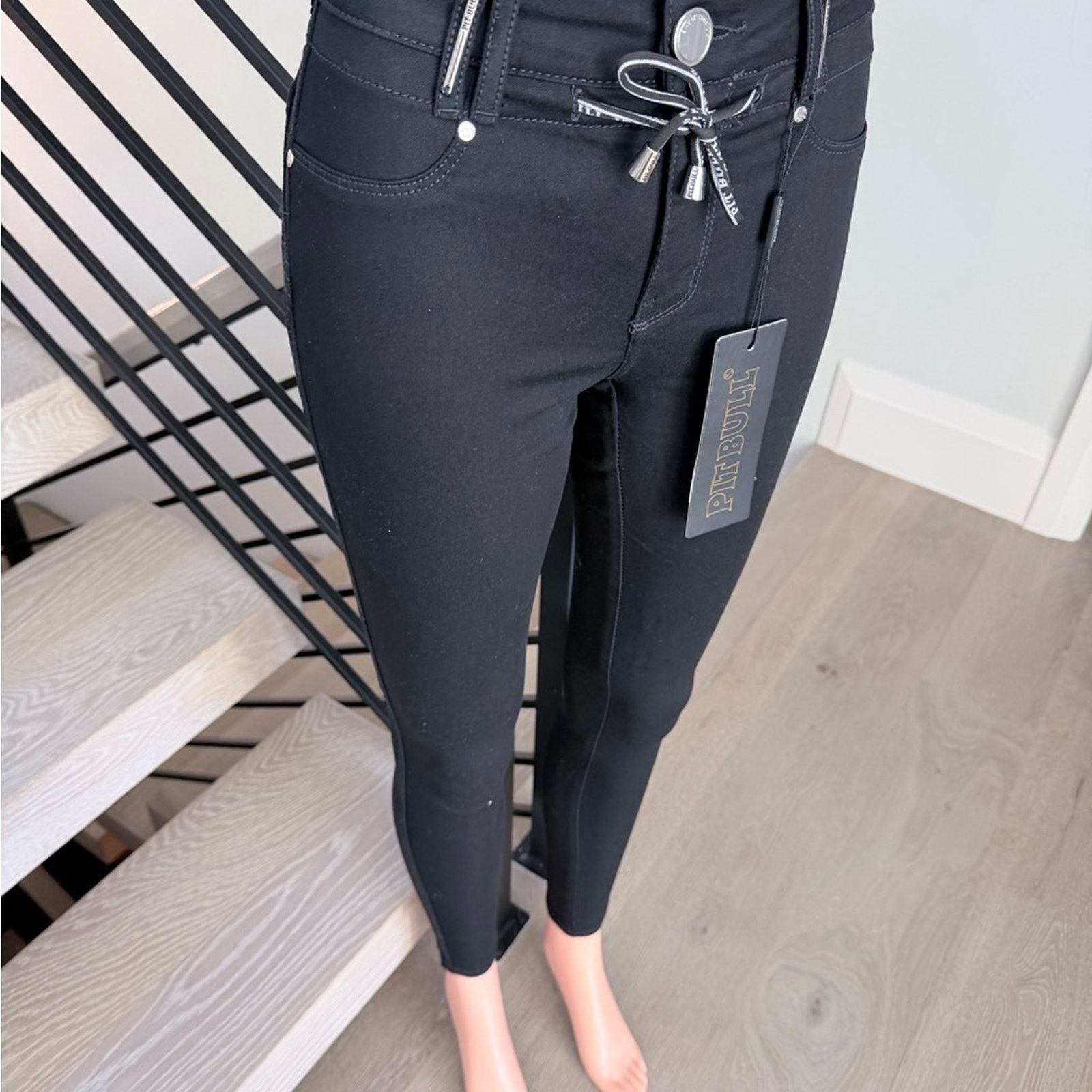 Other Pitbull Stylish Black High-Waisted Butt-Lifting Jeans size 0 Size 25" / US 0 / IT 36 - 10 Thumbnail