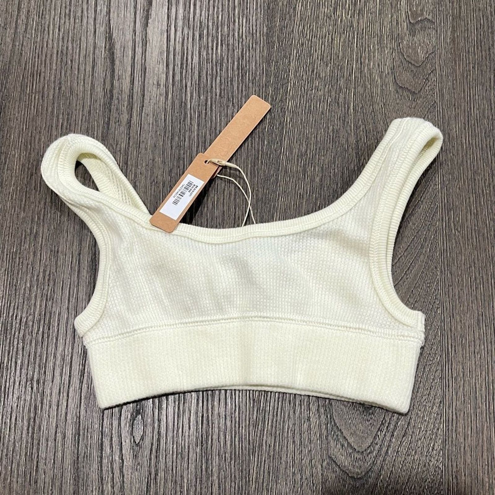 SKIMS NWT Skims Waffle Scoop Bralette Bone - Size XXS Size XXS / US 00 / IT 34 - 1 Thumbnail