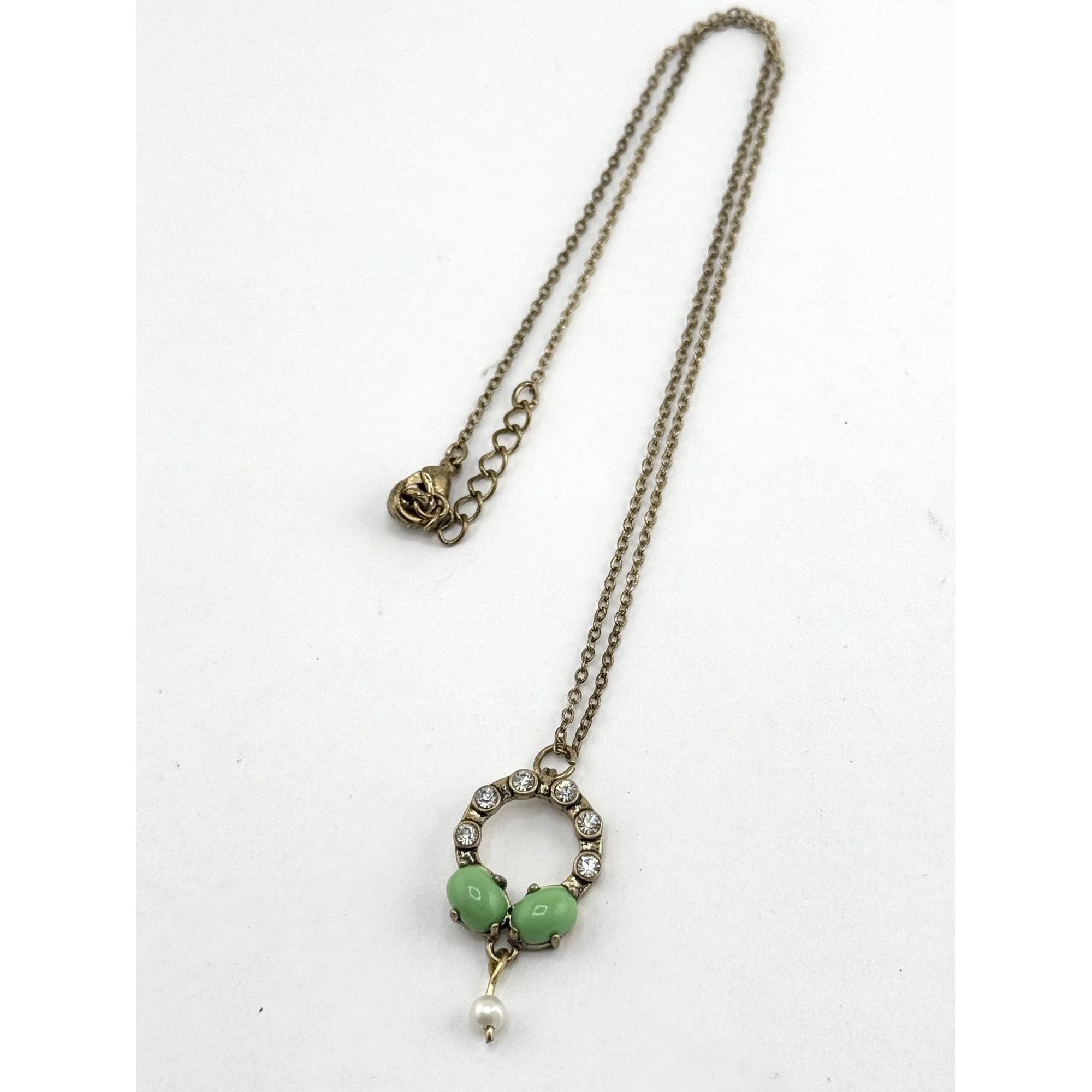 Vintage Vintage estate rhinestone gold filled charm necklace Size ONE SIZE - 4 Thumbnail