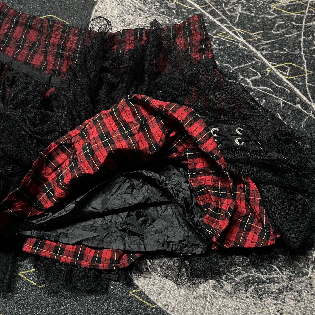 Japanese Brand × Seditionaries 🔥FYEEEE🔥🔥- Y2k ALGONQUINS Red Tartan Laces Up StreetPunk Size 29" - 3 Thumbnail