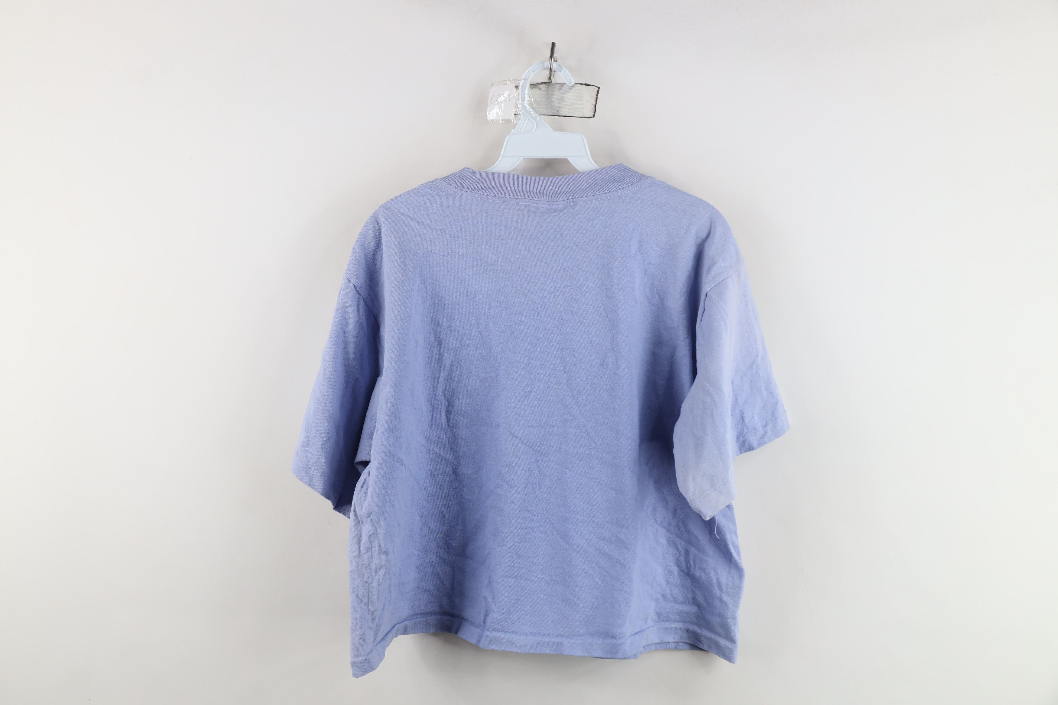 La Gear Vintage 90s LA Gear Spell Out Cropped T-Shirt Purple USA Size ONE SIZE - 12 Thumbnail