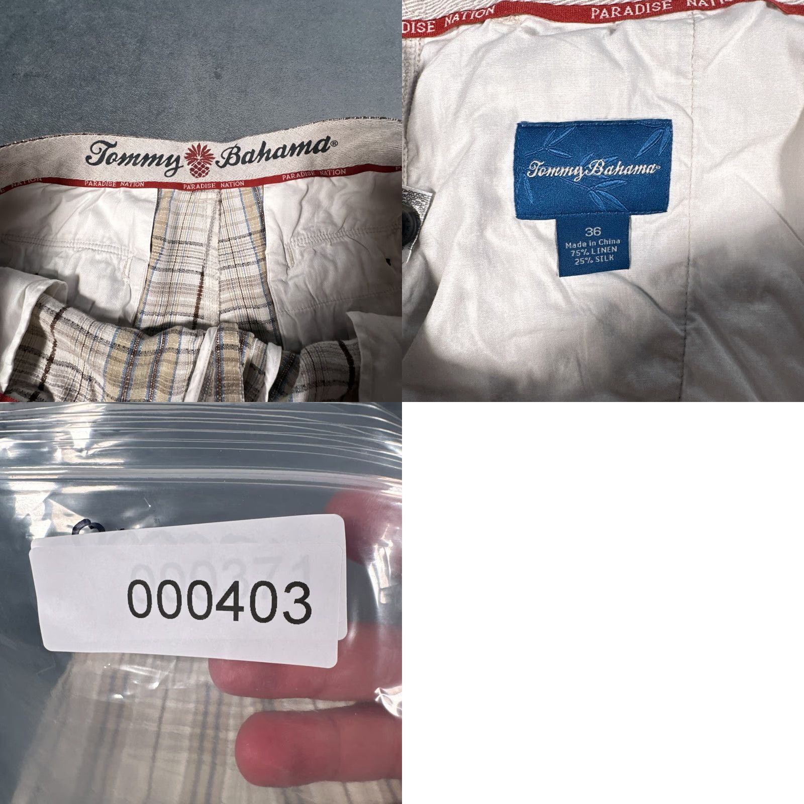 Tommy Bahama VINTAGE Tommy Bahama Shorts Mens 36 Chino Casual Linen Silk Plaid Beach Summer Outdoor Men Size US 36 / EU 52 - 8 Thumbnail