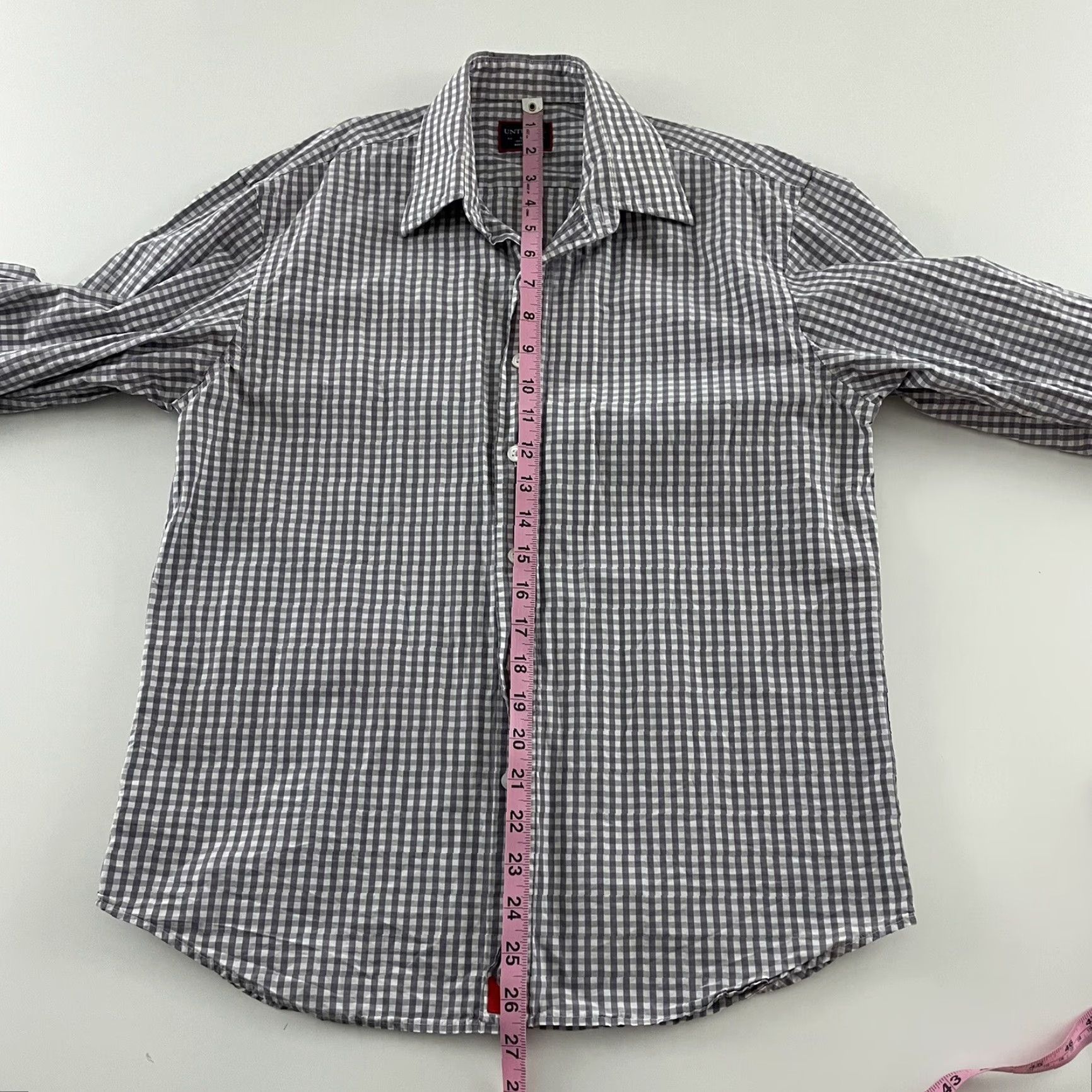 UNTUCKit UNTUCKit Plaid Long Sleeve Cotton Button Front Shirt Men’s Small Gray Purple Size US S / EU 44-46 / 1 - 4 Thumbnail