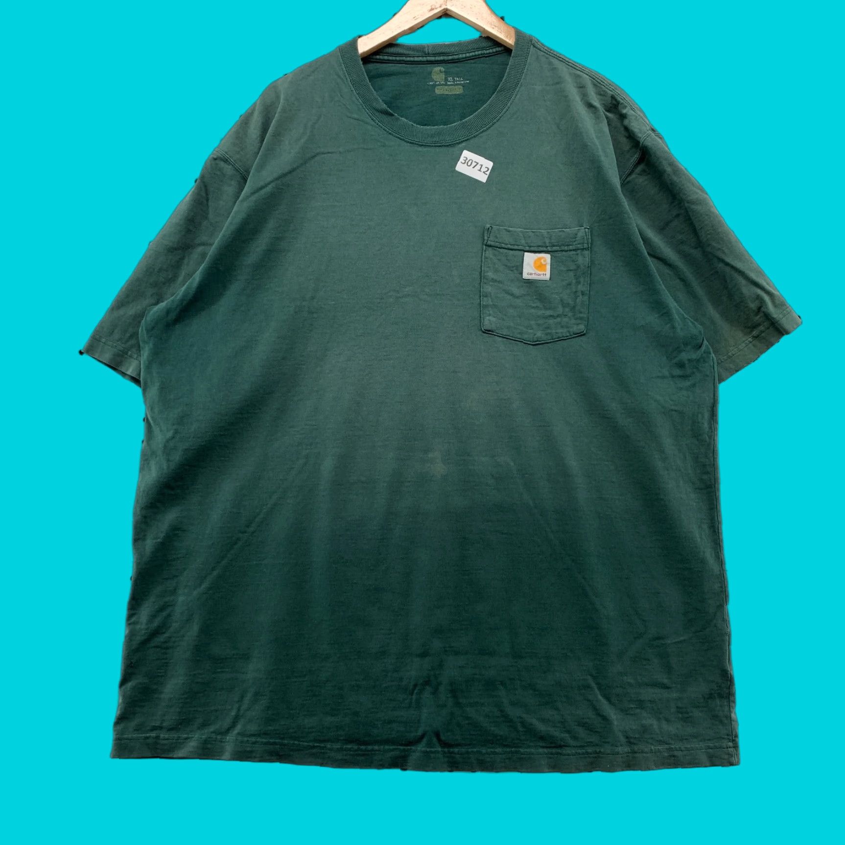 Carhartt VINTAGE Carhartt Pocket Shirt Mens XLT Tall Green Sun Faded Workwear 27X32.5 Size US XL / EU 56 / 4 - 1 Thumbnail