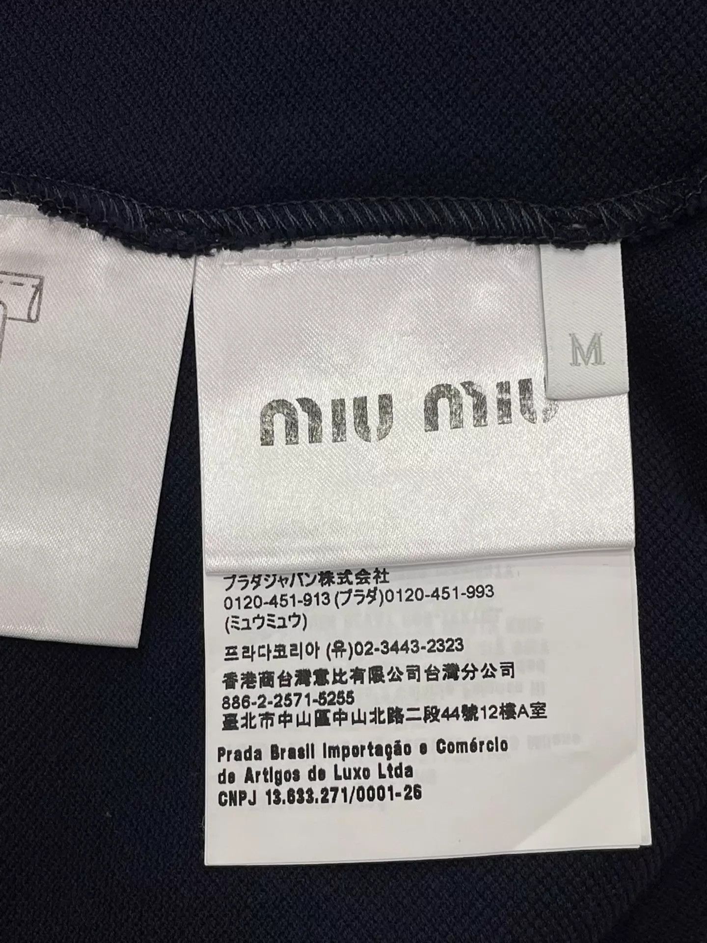 Miu Miu MIU MIU Navy Blue Collared Polo Short Sleeve Shirt M Size M / US 6-8 / IT 42-44 - 5 Thumbnail