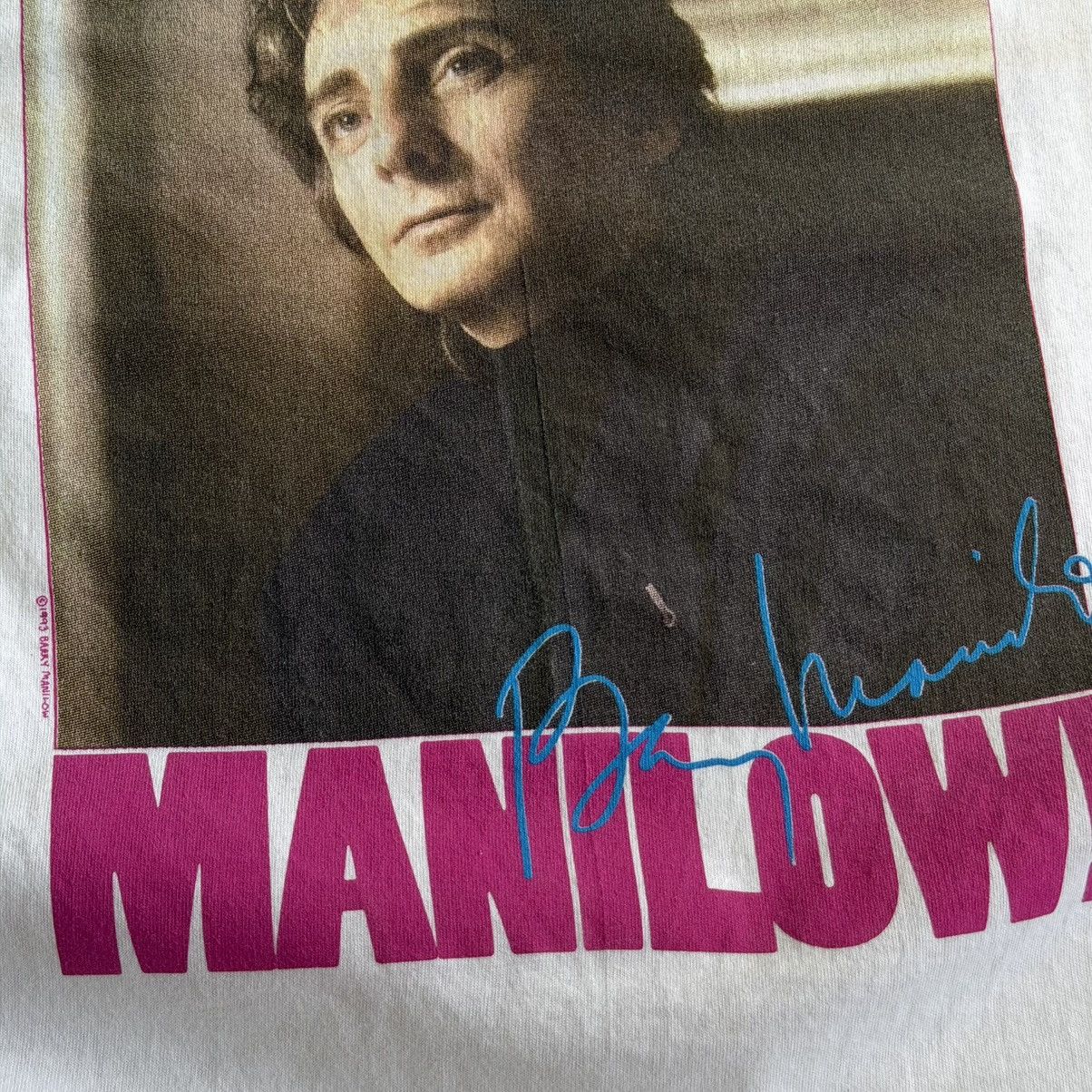 Band Tees Vintage 1993 Barry Manilow Hits Tour Promo Single Stitch Tee Size US XL / EU 56 / 4 - 6 Thumbnail