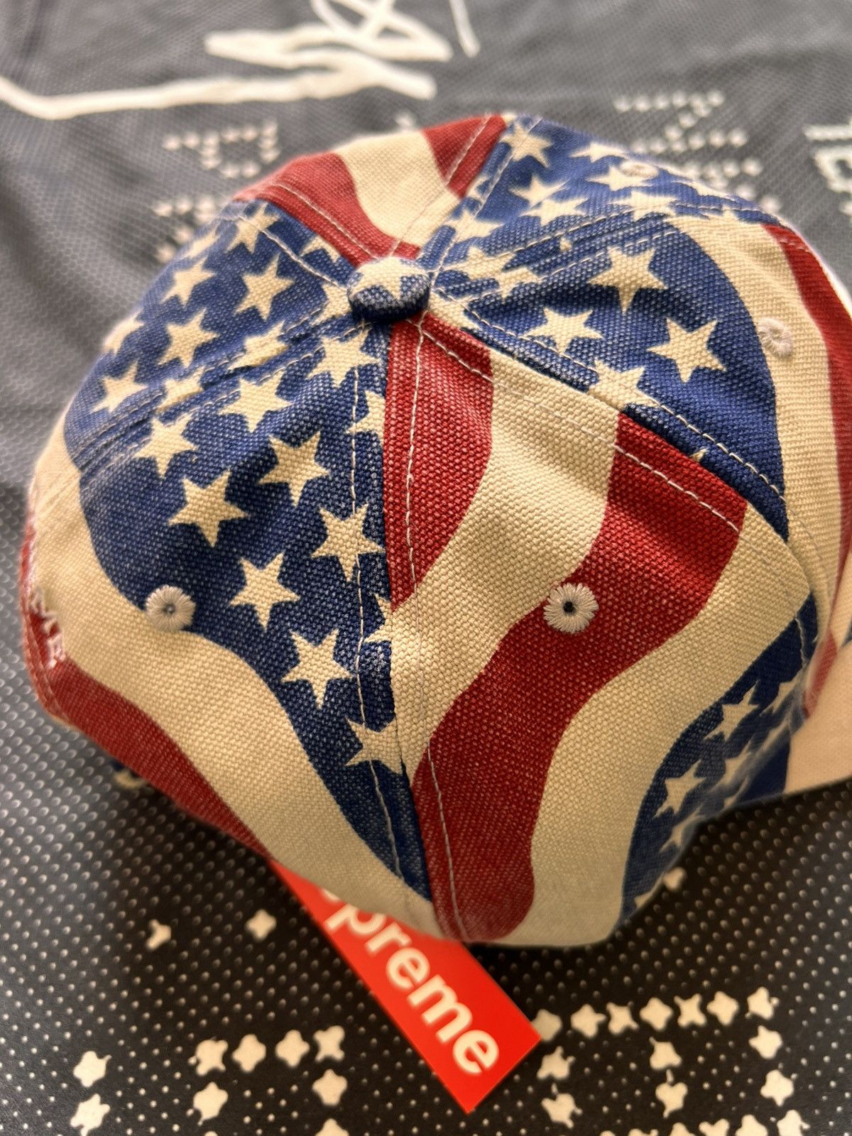 Supreme Supreme Pigment Coated S Logo 6-Panel Cap USA Flag america Size ONE SIZE - 22 Thumbnail