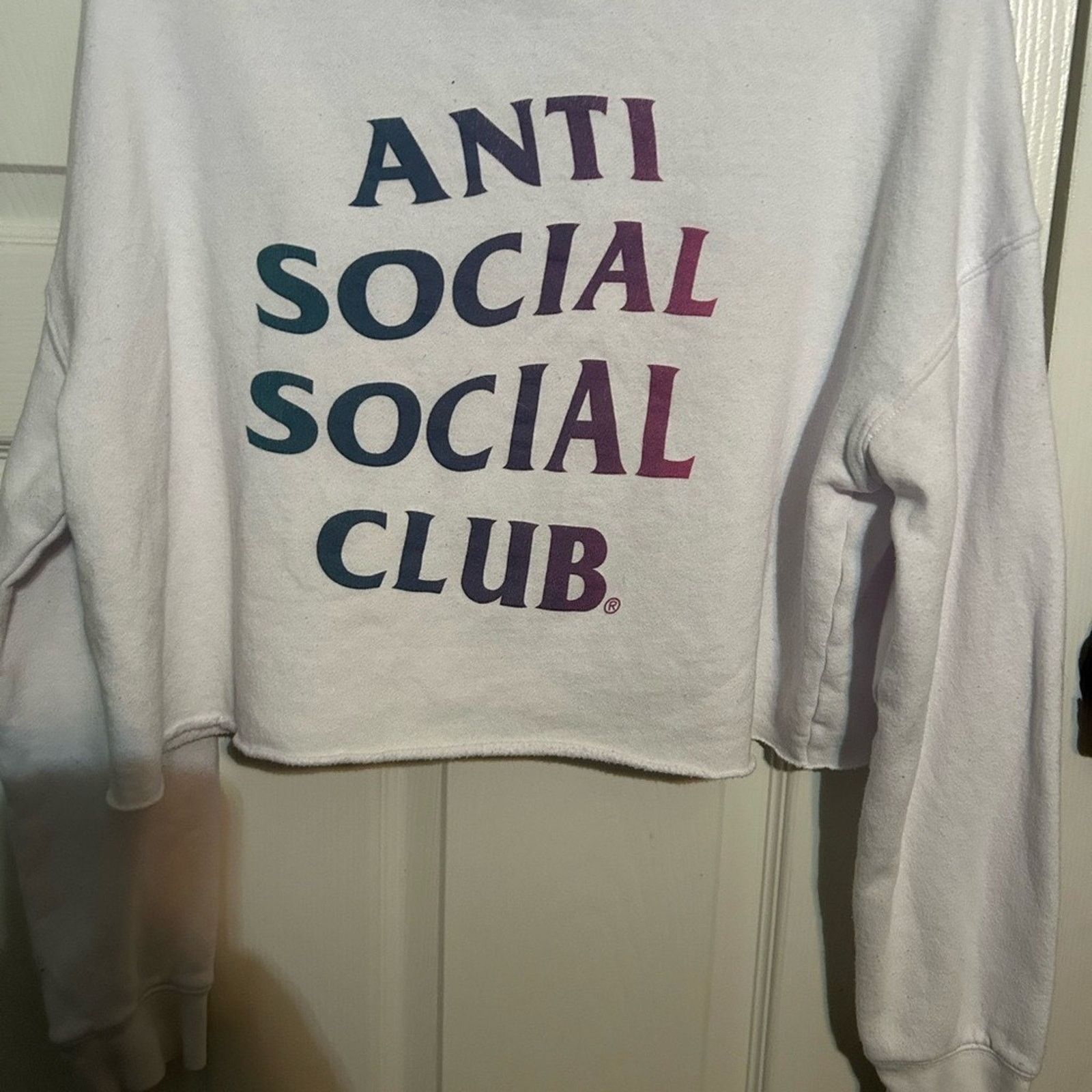 Anti Social Social Club Anti Social Social Club White Cropped Hoodie Size M / US 6-8 / IT 42-44 - 3 Thumbnail