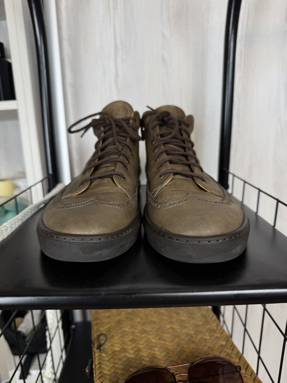 Other Rubirosa Odile Brown Grey high top leather brogue sneakers Size US 13 / EU 46 - 18 Thumbnail