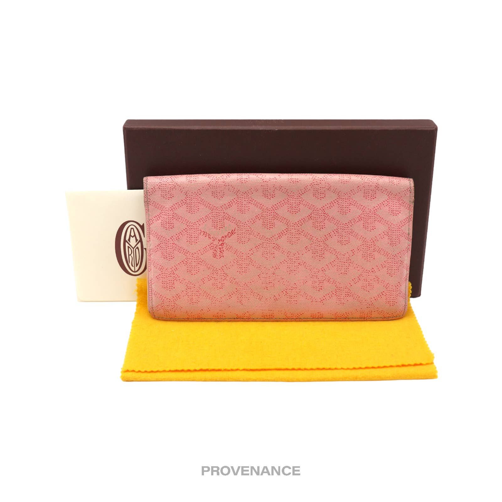 Pink Richelieu Coated Canvas Bi-Fold Long Wallet