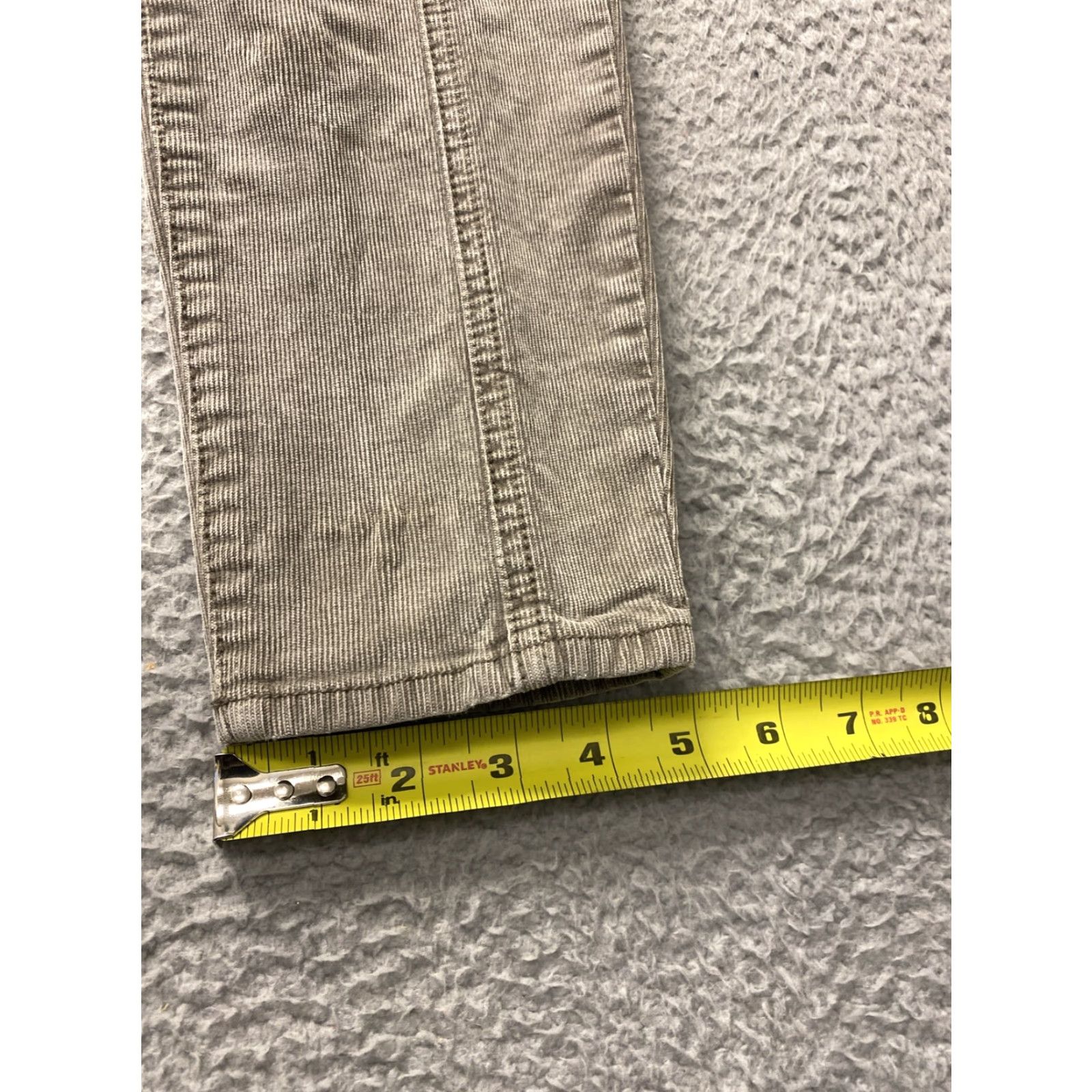 Prana prAna Pants Women's Size 4 Gray Corduroy Casual Stretch Pockets Regular Fit Size 27" / US 4 / IT 40 - 6 Thumbnail