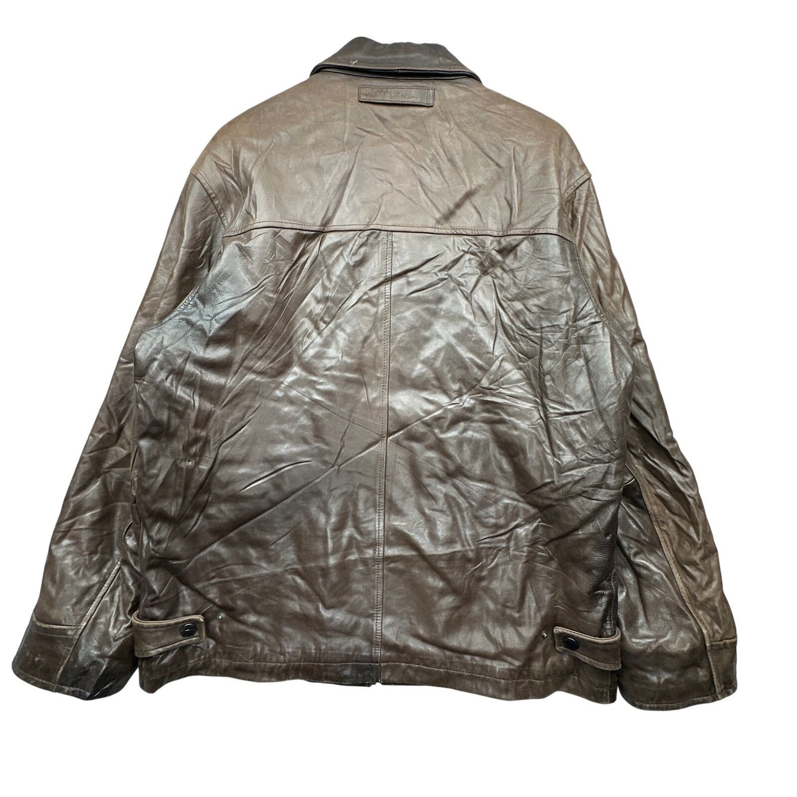Nautica Nautica Leather Full Zip Lined Jacket Mens Large Brown Size US L / EU 52-54 / 3 - 2 Thumbnail