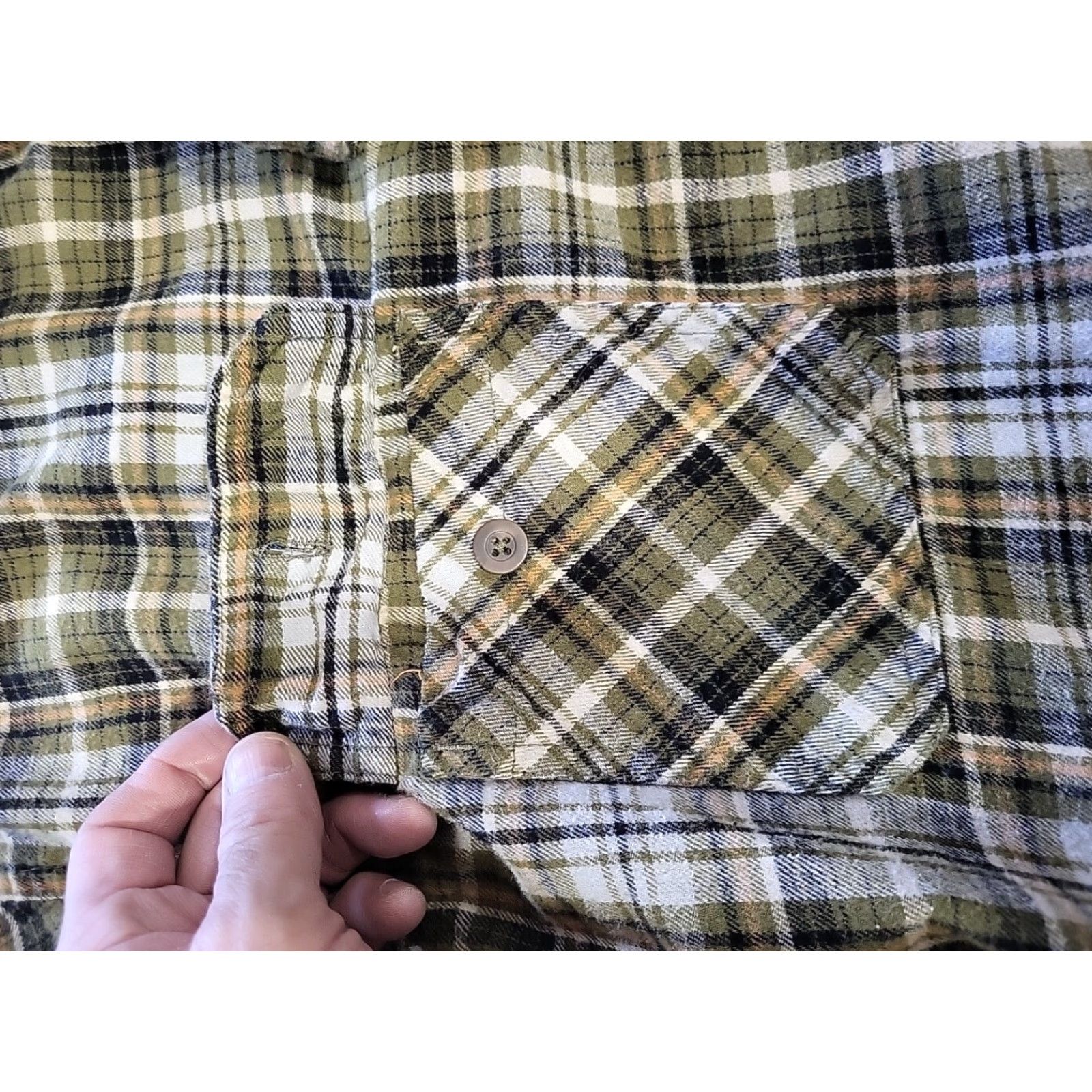 Vintage Rugged Exposure Shirt 2XL Green Plaid Flannel Button-Up Casual Workwear Mens 46 in Chest Long Sleeve Cotton Size US XXL / EU 58 / 5 - 5 Thumbnail