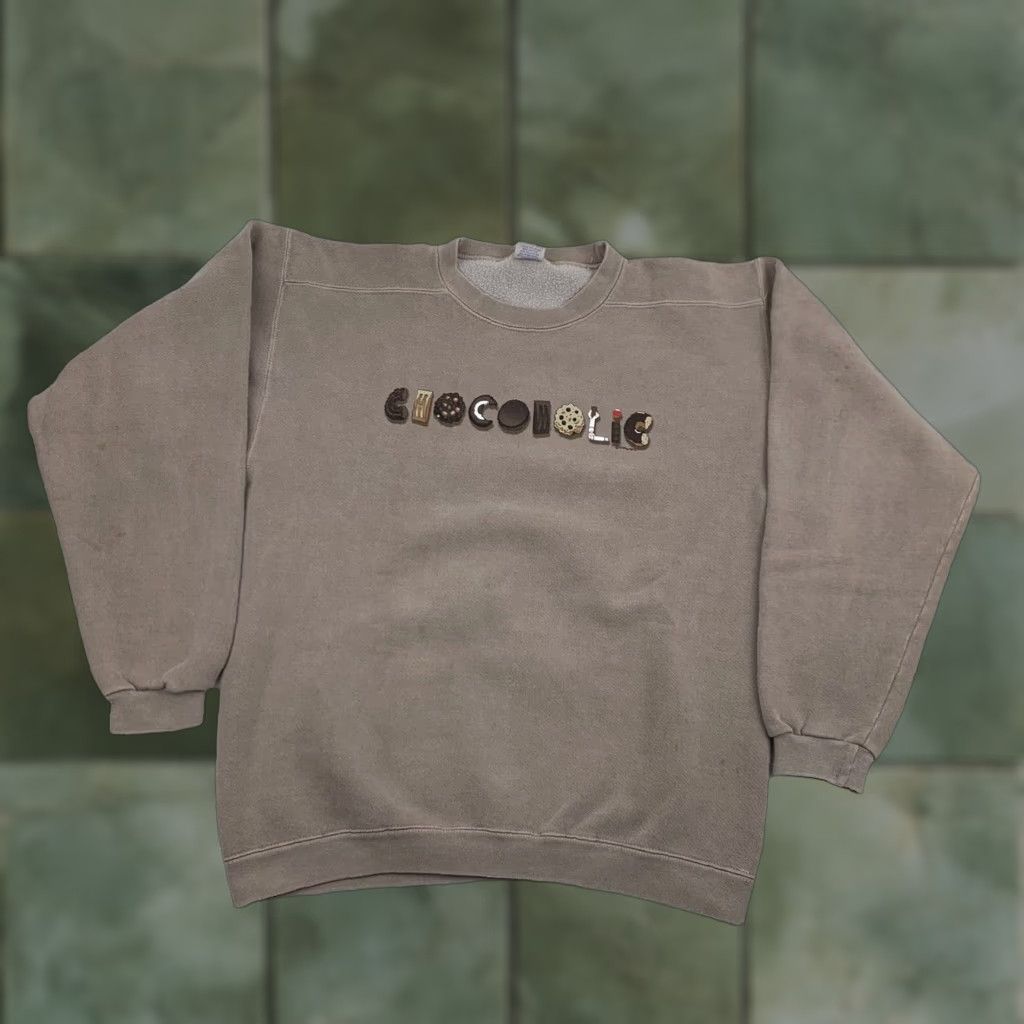 Vintage VINTAGE Crazy Shirts Sweatshirt Adult Small Brown 90s Spell Out Cake Pullover Men S Brown 90s Theme Size US S / EU 44-46 / 1 - 1 Thumbnail