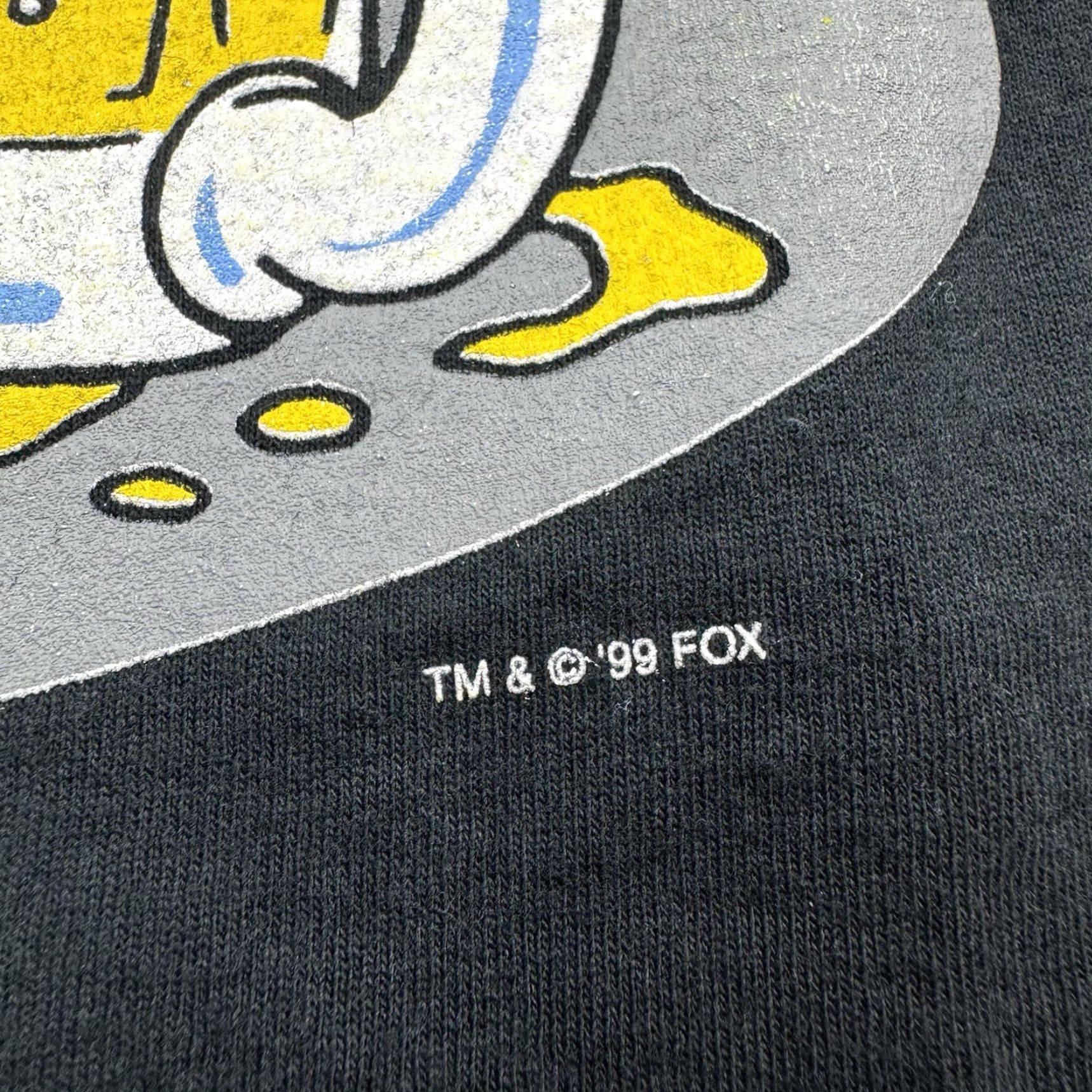 Vintage VINTAGE Fox Homer Simpson Funny T-Shirt Adult Large Black Graphic Print 90s Cartoon Mens Size US L / EU 52-54 / 3 - 3 Thumbnail
