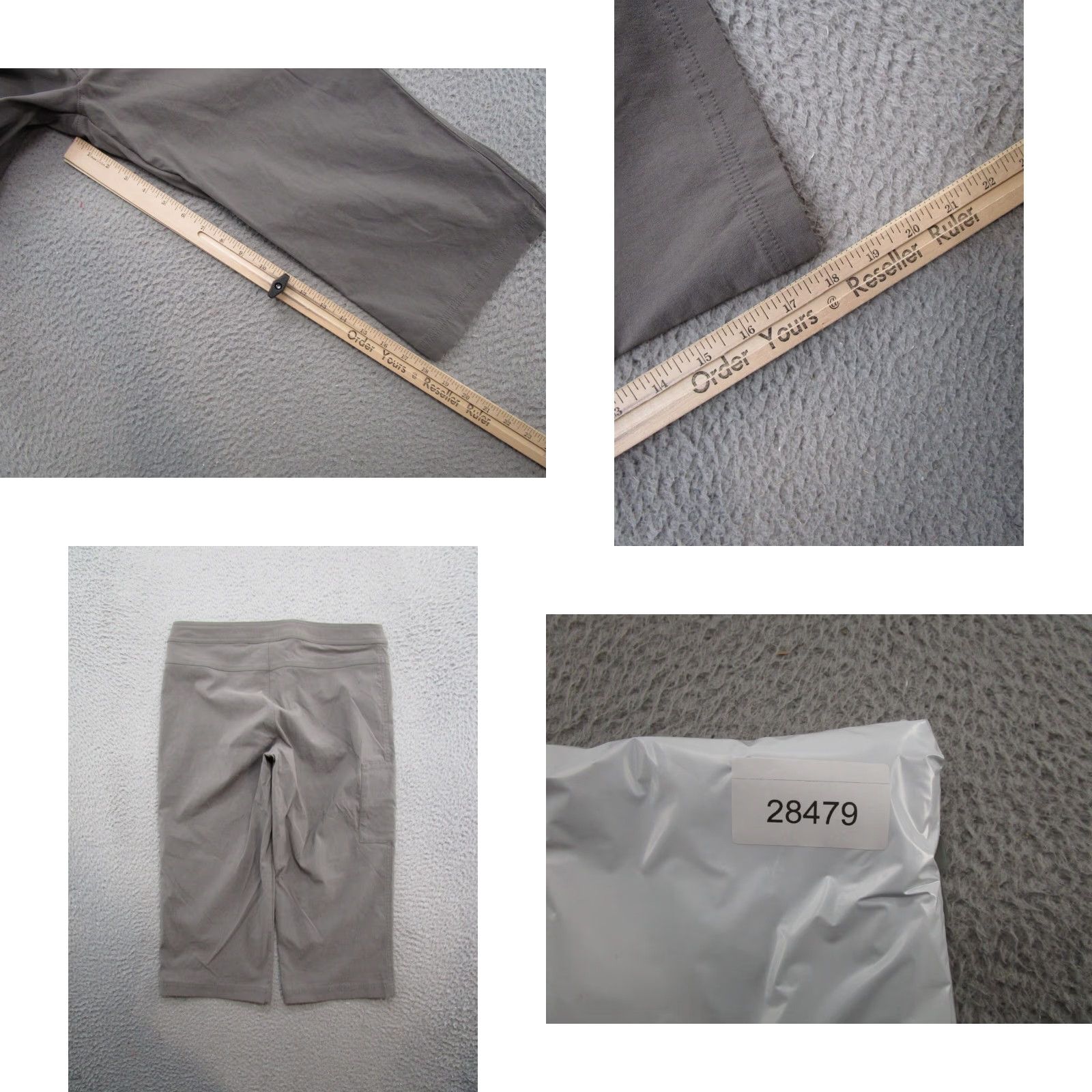 Vintage Guide Series Women's Capri Pants Nylon Gray Hiking Outdoors Drawstring Size 6 Capris Trails Casual Travel Womens Size 28" / US 6 / IT 42 - 8 Thumbnail