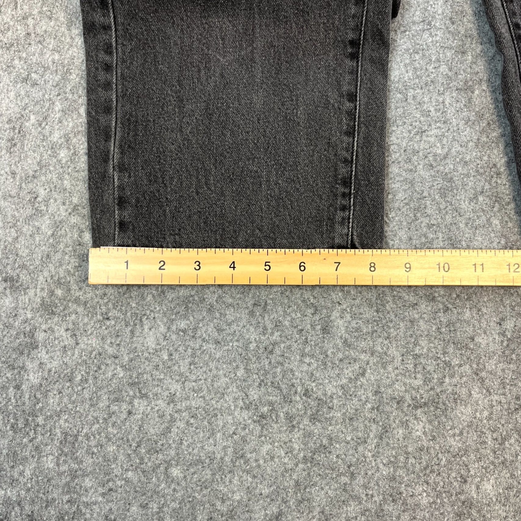 Vintage I Saw It First Womens Jeans Relaxed Baggy Straight W28 L32 Grey High Waist Denim 5-Pocket Shirt Womens Jeans England UK8 Vintage No Pattern Jeans Size 30" / US 8 / IT 44 - 3 Thumbnail