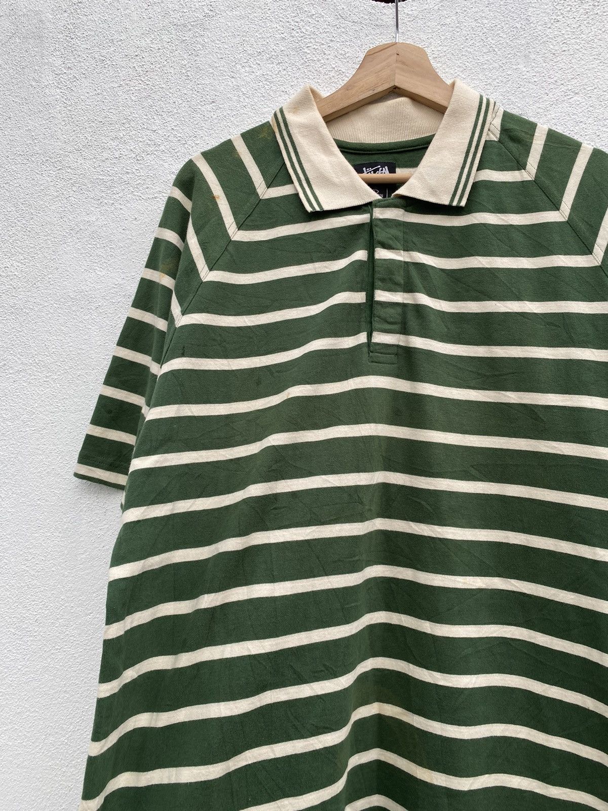 Stussy Vintage Rare Stussy Green Stripe Size US L / EU 52-54 / 3 - 13 Thumbnail