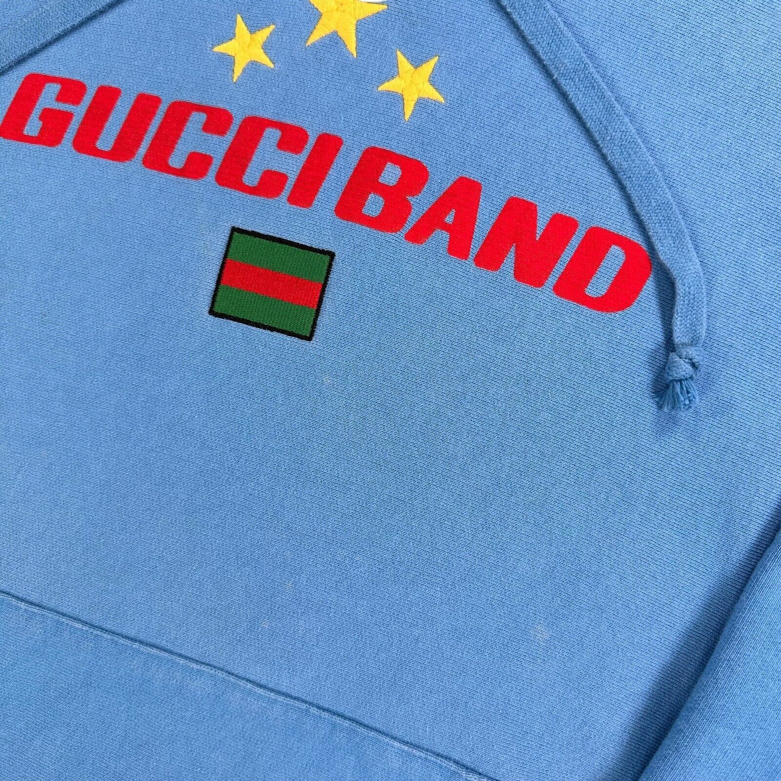 Gucci Gucci Size S Sweatshirt Baby Blue Embroidered Band Logo Size US S / EU 44-46 / 1 - 10 Thumbnail