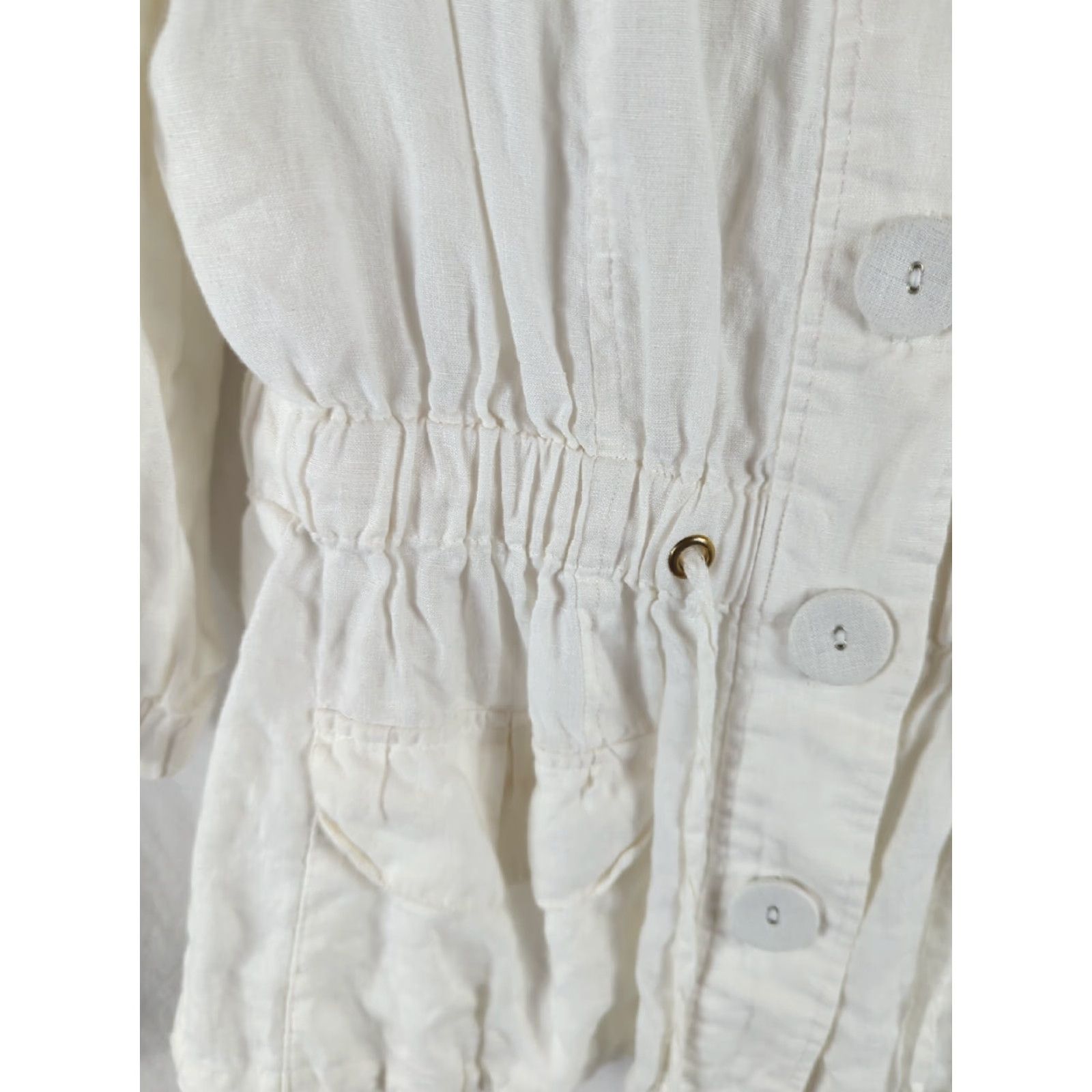 Vintage Grace Elements Light Jacket Women's 8 Linen White 3/4 Sleeve Blazer Cottagecore Blazer Women 8 White 3/4 Sleeve Jacket Size M / US 6-8 / IT 42-44 - 4 Thumbnail