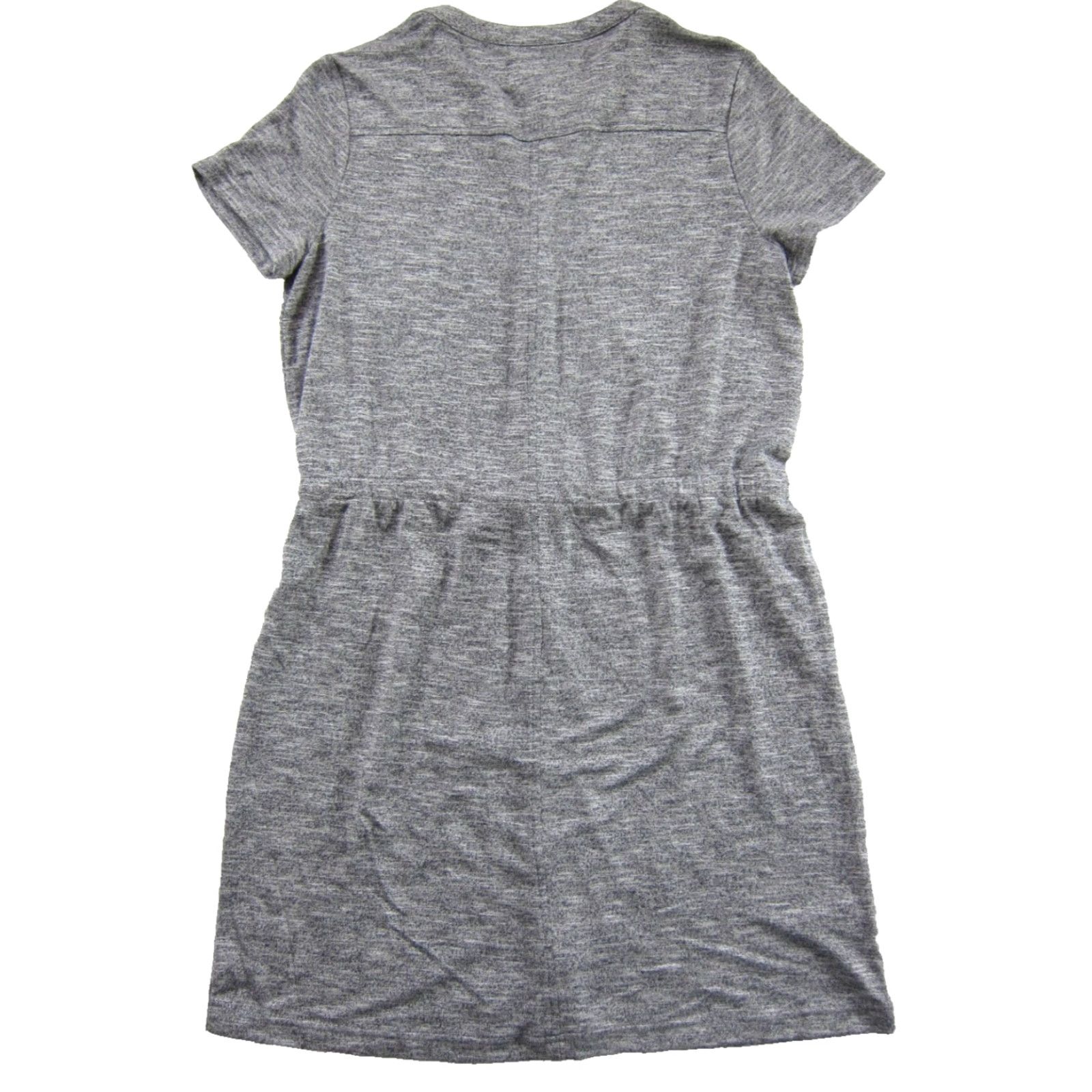 Lou & Grey NWT Lou & Grey Jersey Short Sleeve Button Down Cinch Waist Sheath Dress XS Shirt Dress Womens Grey Jersey Short Sleeve Cinch Waist Sheath Dress Size XS / US 0-2 / IT 36-38 - 2 Thumbnail
