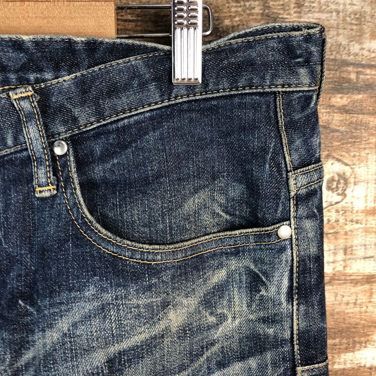 Tornado Mart DL Tornado Mart Blue Distressed Denim Pants #C145 Size US 33 - 8 Thumbnail