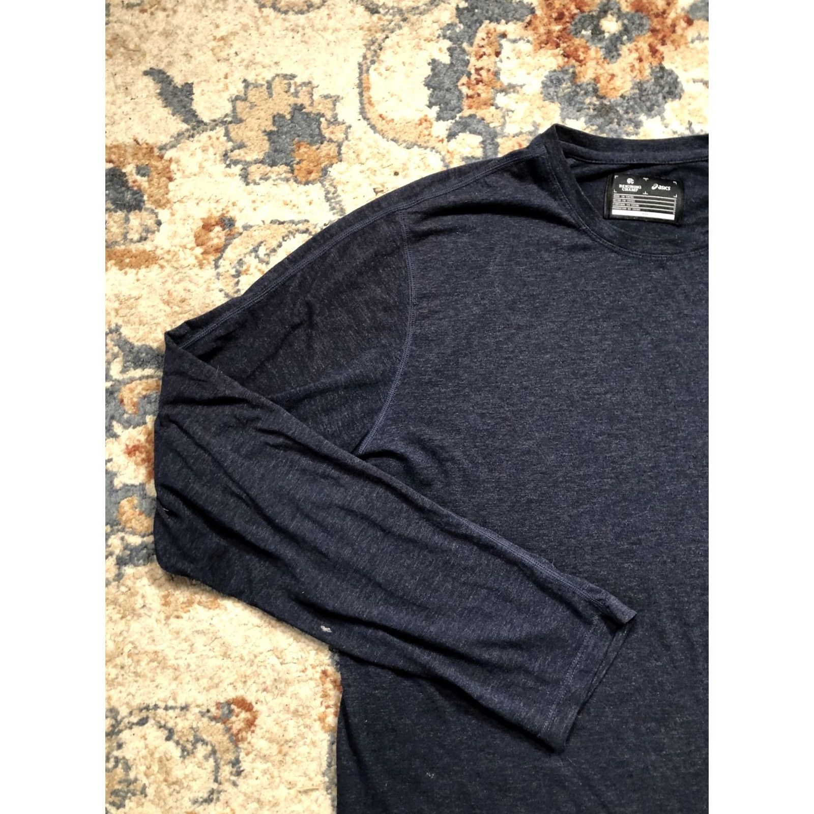 Reigning Champ Reigning Champ x ASICS Shirt Mens Large Navy Long Sleeve Graphic Logo Athletic Size US L / EU 52-54 / 3 - 3 Thumbnail