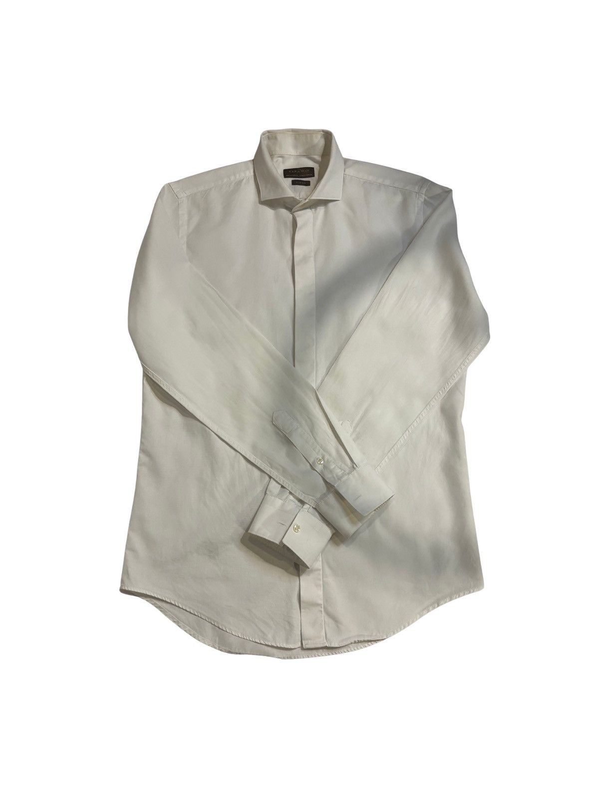 Zara White dress Shirt.mt1019 Size US XXS / EU 40 - 1 Thumbnail