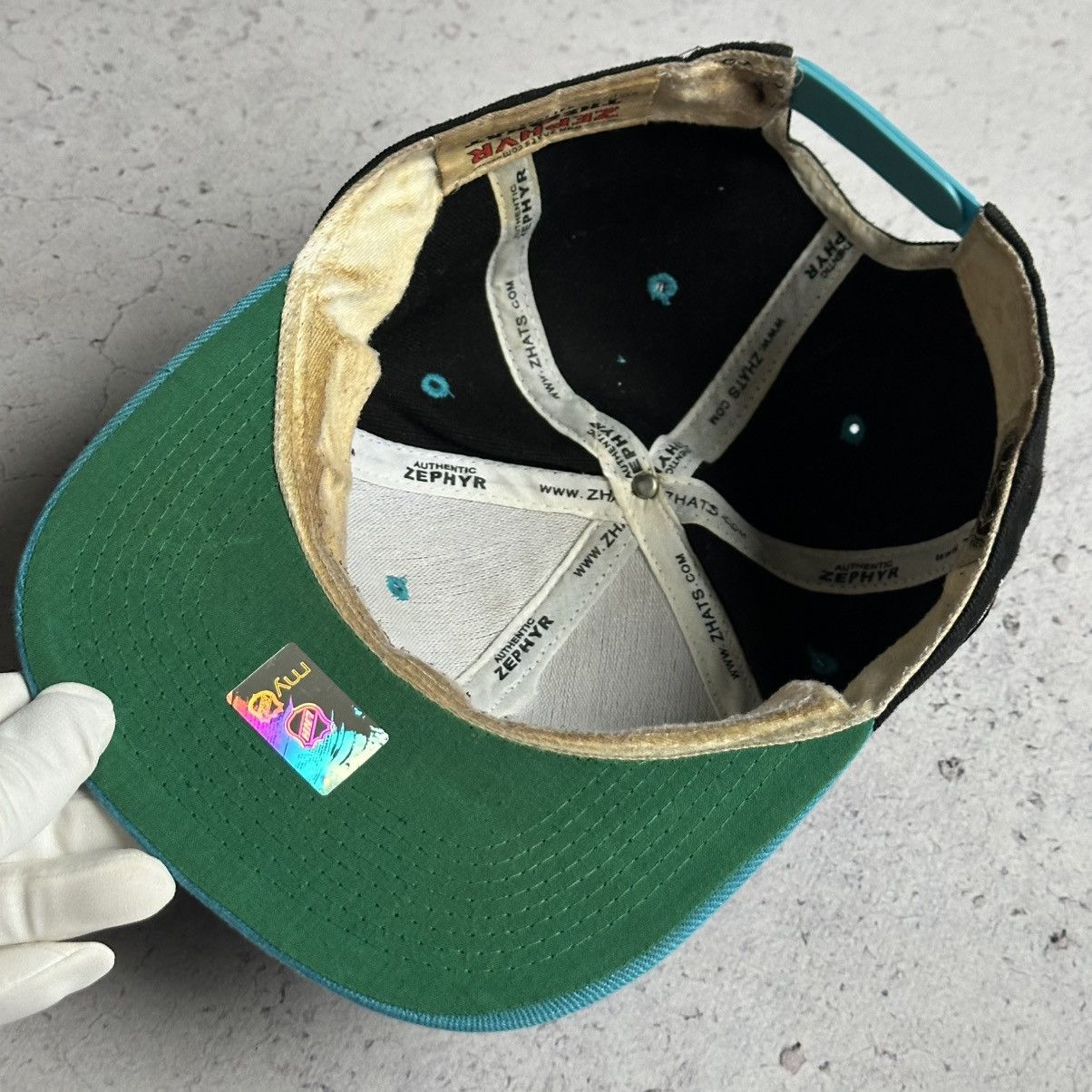 American Needle × NHL × Vintage Vintage San Jose Sharks NHL SnapBack Hat Zephyr Cap Size ONE SIZE - 10 Thumbnail
