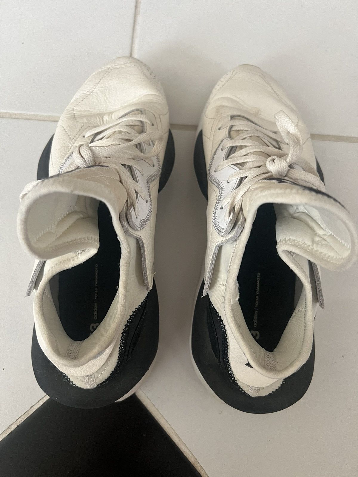 Y-3 Kaiwa Sneakers White Black Size US 11.5 / EU 44-45 - 7 Thumbnail