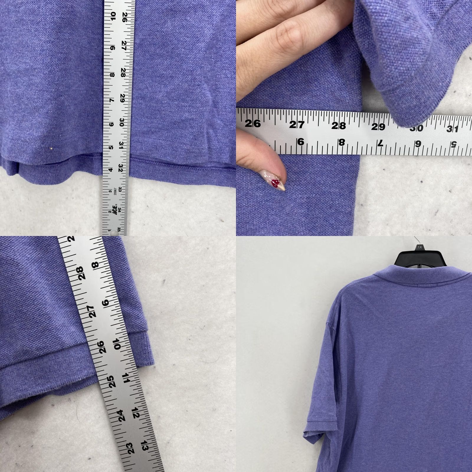 Polo Ralph Lauren Polo Ralph Lauren Shirt Mens 3XB Purple Cotton Short Sleeve Classic Polo Preppy Size US XXL / EU 58 / 5 - 8 Thumbnail