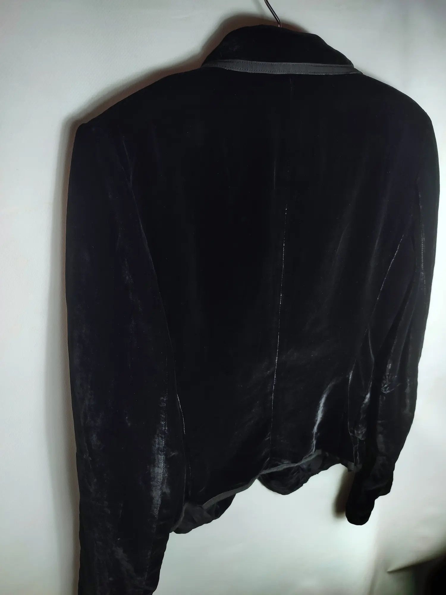 Marithe + Francois Girbaud × Vintage Marithe Francois Girbaud Velour Silk Blazer Size S / US 4 / IT 40 - 8 Thumbnail