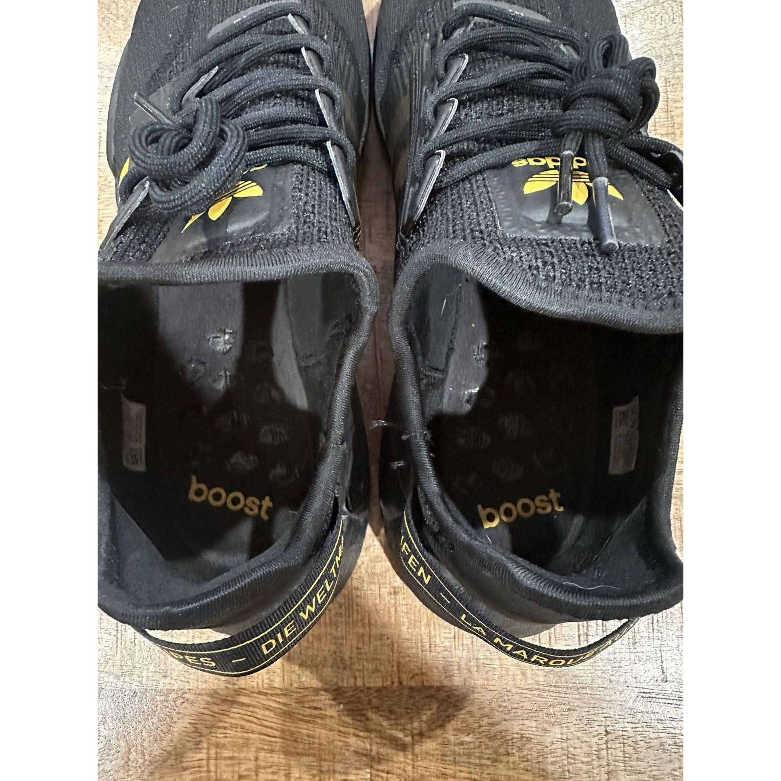 Adidas Adidas NMD R1 V2 Core Black Solar Gold Sz. 10.5 Size US 10.5 / EU 43-44 - 8 Thumbnail