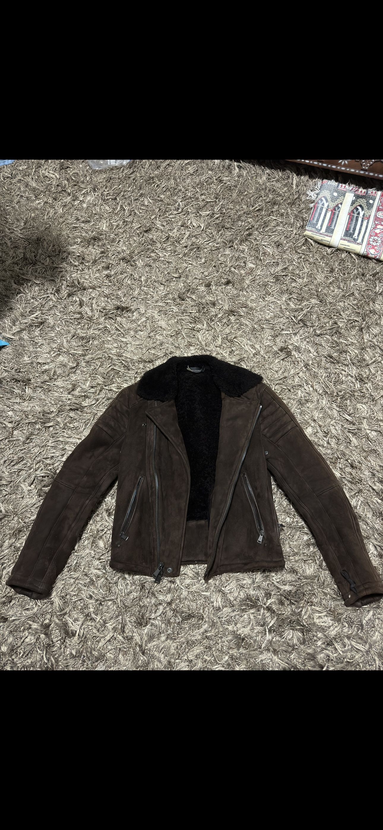 Ralph Lauren Black Label Biker Lamb suede and Shearling Leather Jacket Size US S / EU 44-46 / 1 - 7 Thumbnail