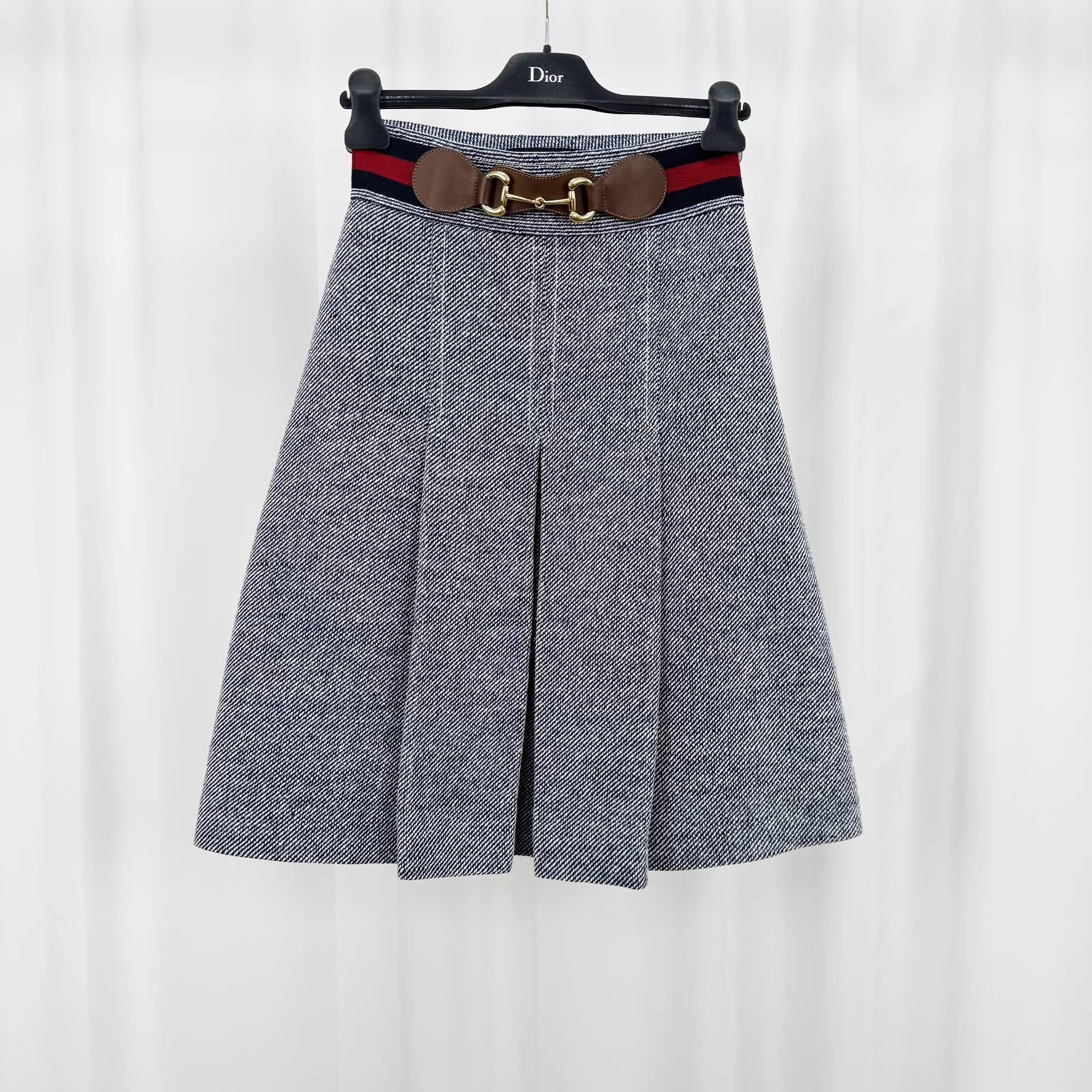 Gucci Gucci Horsebit Webbing Skirt 38 New Size 26" / US 2 / IT 38 - 1 Thumbnail