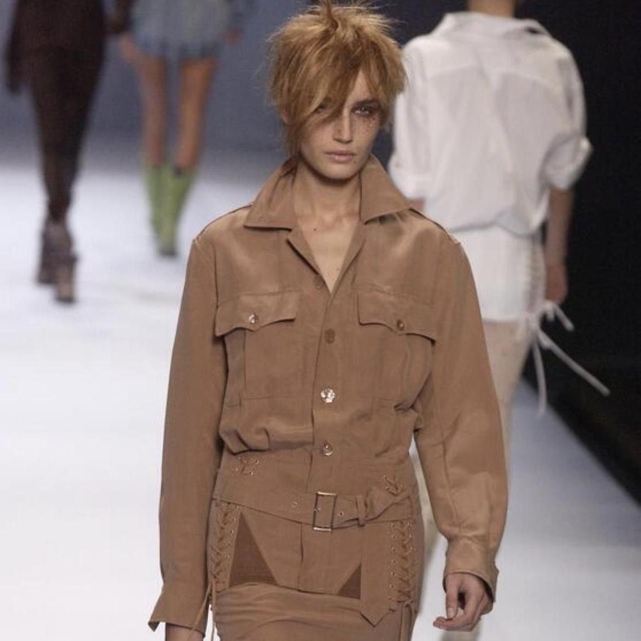 Jean Paul Gaultier Homme Spring Summer 2004 Khaki Corseted Military Shirt Size US M / EU 48-50 / 2 - 8 Thumbnail