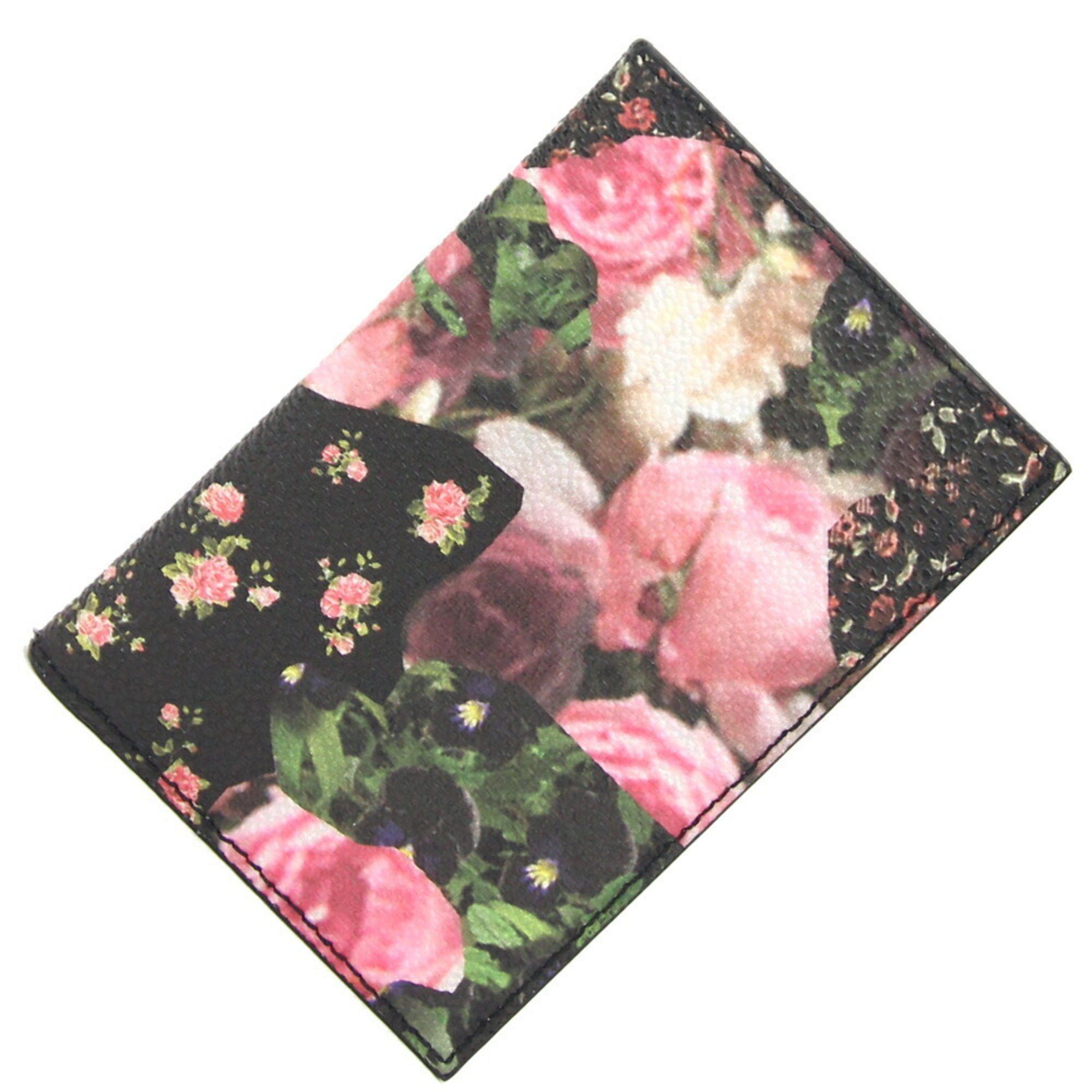 image of Givenchy Card Case 14M6002321 Black Pvc Leather Pass With Business Flower Ladies Givenchy, Women's