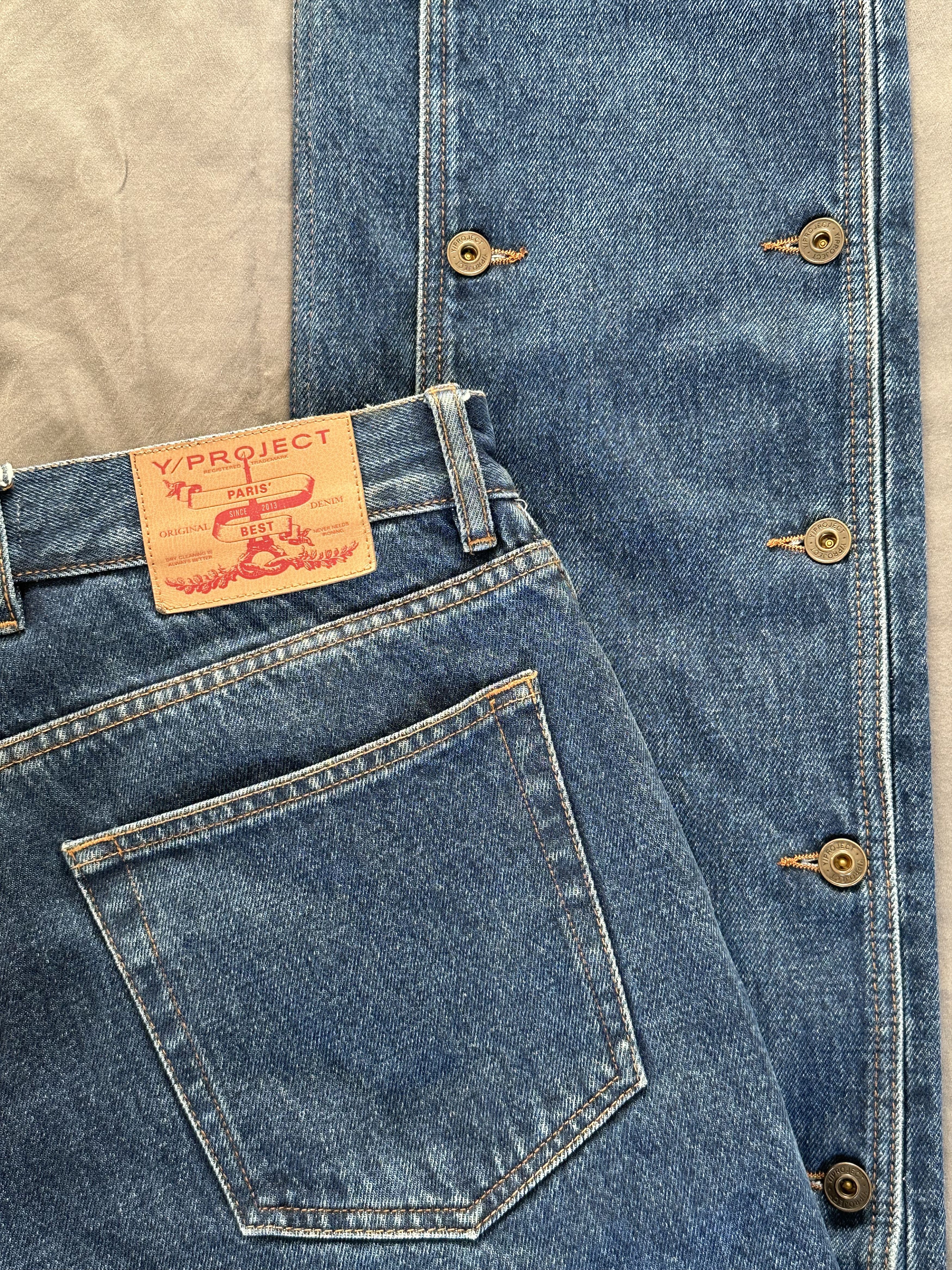 Y/Project Blue Y/Project Button Jeans with Detachable Panel Size US 32 / EU 48 - 5 Thumbnail