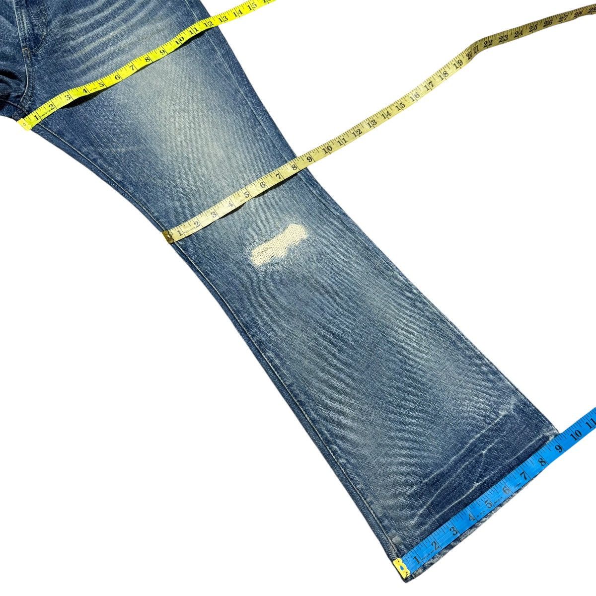 PPFM PPFM Repaired Denim Flare Jeans Size US 30 / EU 46 - 21 Thumbnail