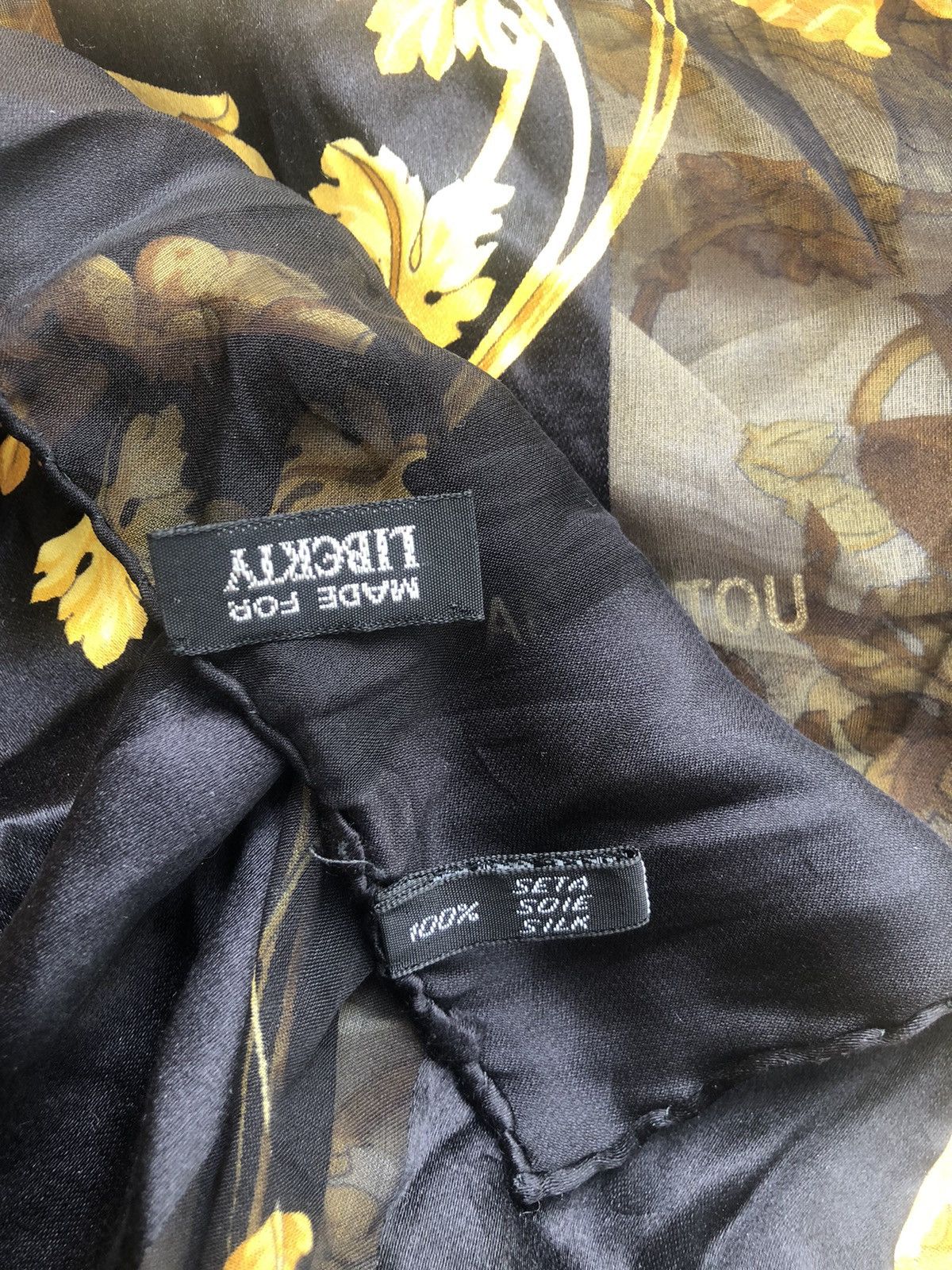 Designer Jean Patou Paris silk scarf Size ONE SIZE - 7 Thumbnail