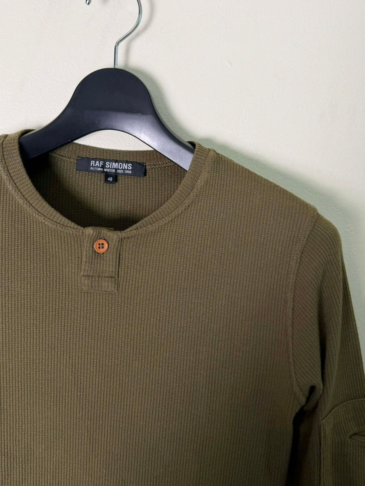 Raf Simons Raf Simons olive green Autumn Winter 2005-2006 sweatshirt Size US M / EU 48-50 / 2 - 3 Thumbnail