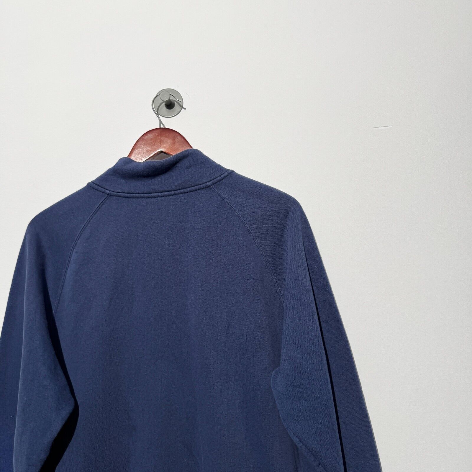 Nike × Vintage Vintage Nike Unisex Navy Blue Cotton Zip Sweatshirt Size S Size US S / EU 44-46 / 1 - 11 Thumbnail